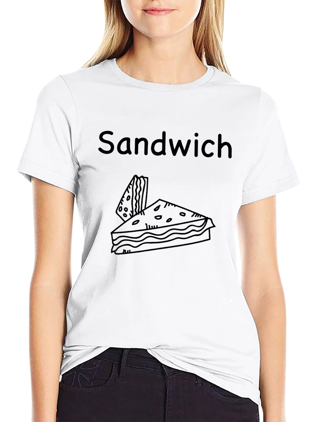 Black Sandwich Graphic Tee - Casual Comfort view 9