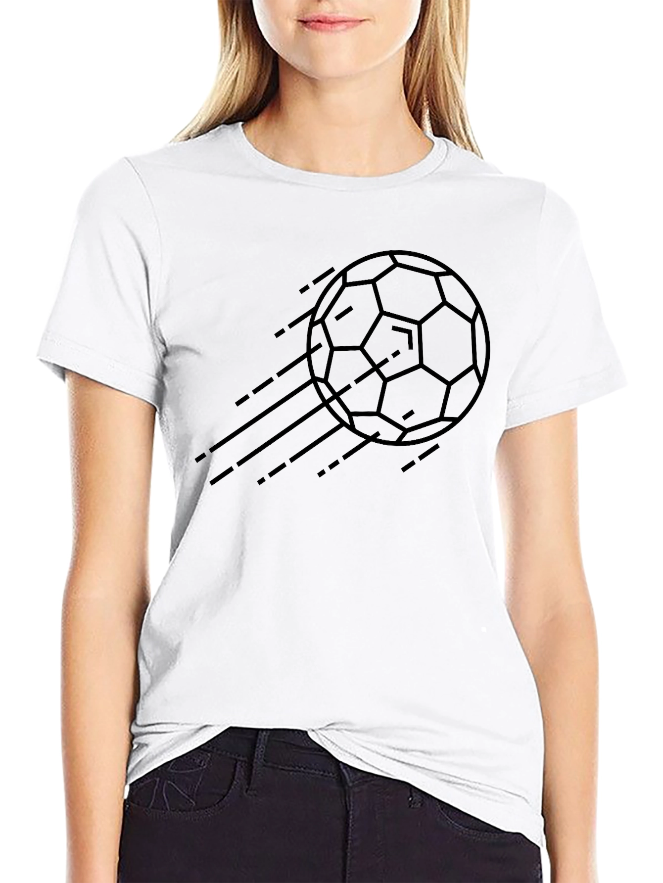 Black Black Soccer Ball Graphic Tee view 9