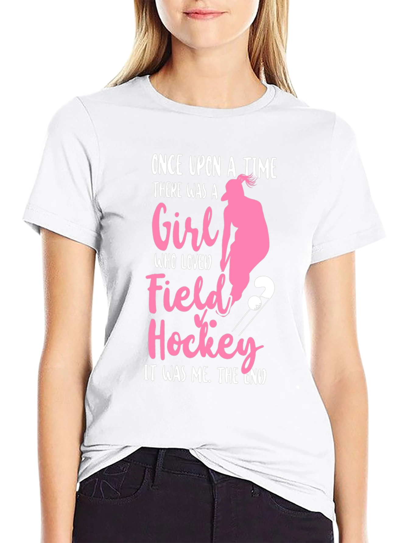 Black Field Hockey Girl's T-Shirt - Once Upon A Time Tee view 9