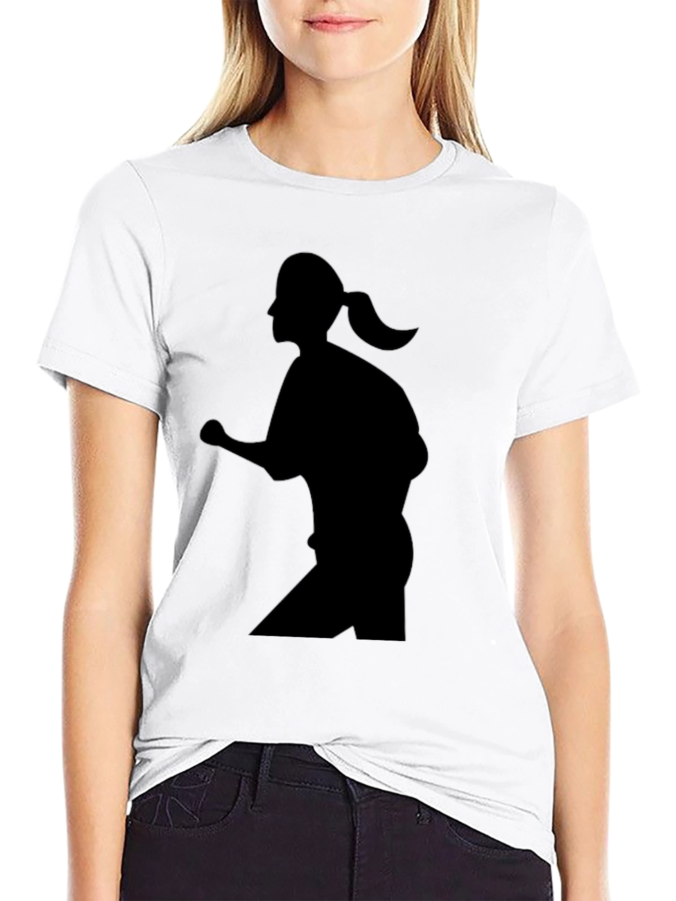 Black Silhouette Runner Black T-Shirt view 9