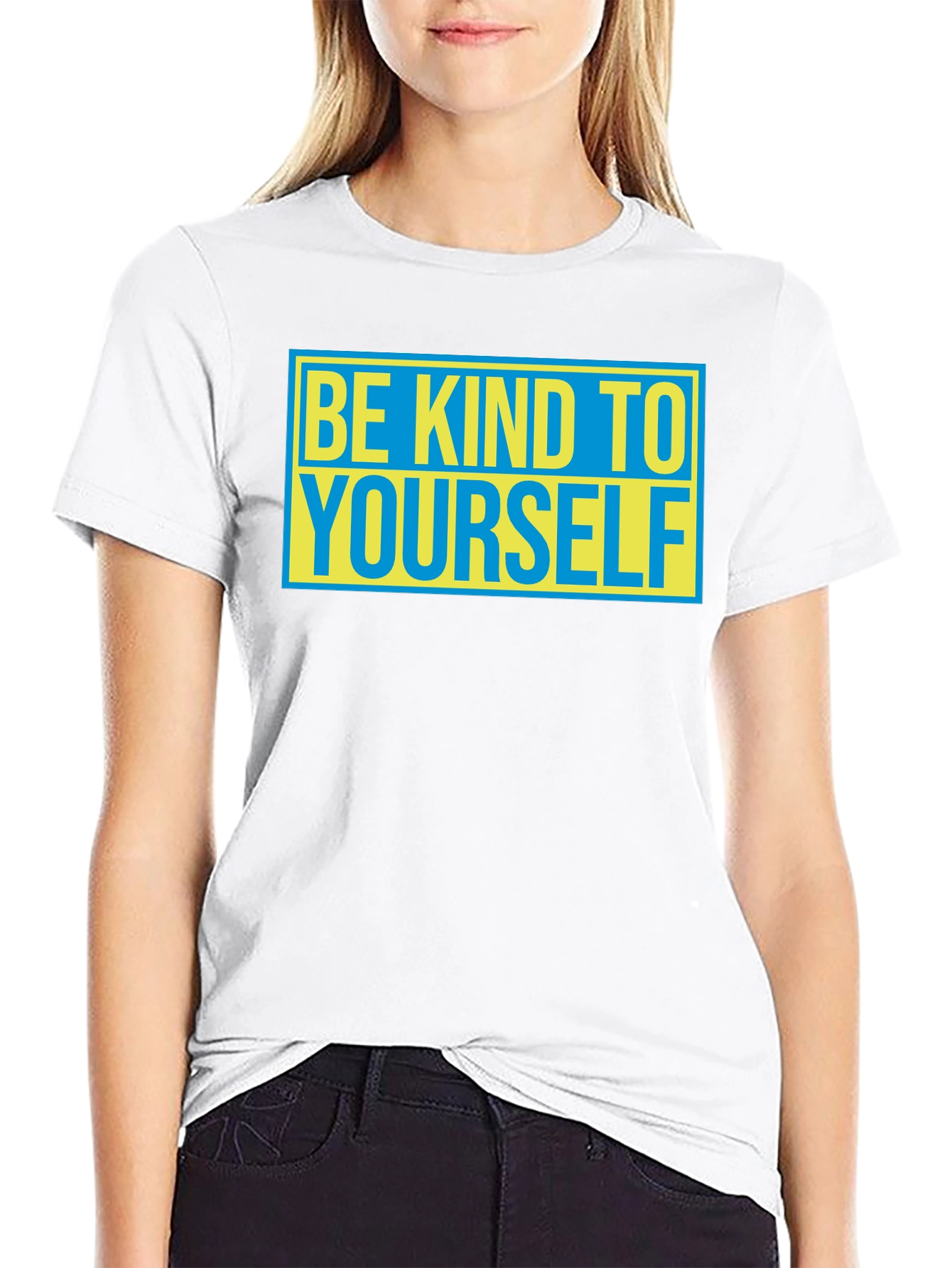 Black Be Kind To Yourself Graphic Tee - Black view 9