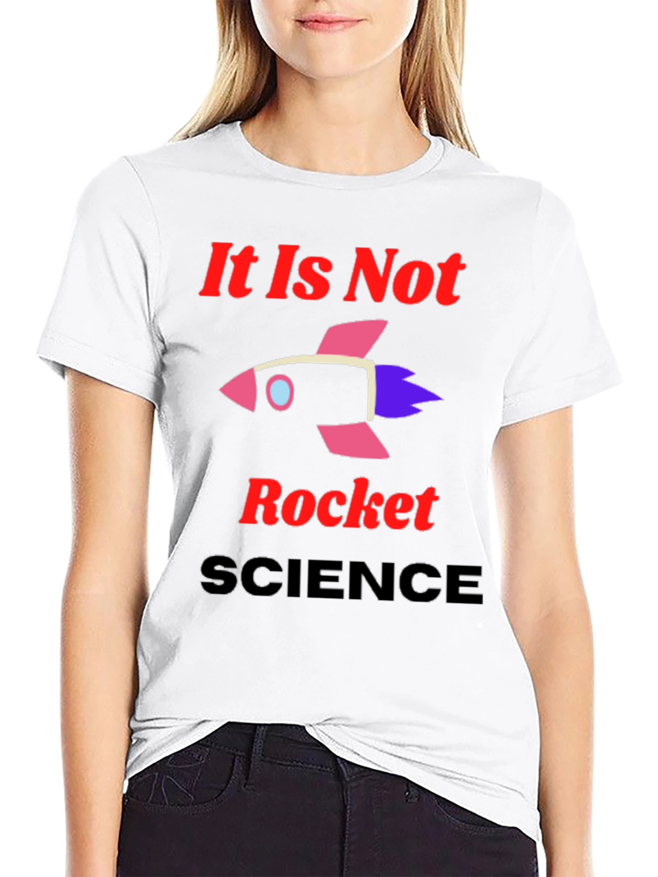 Black It Is Not Rocket Science Graphic T-Shirt view 9