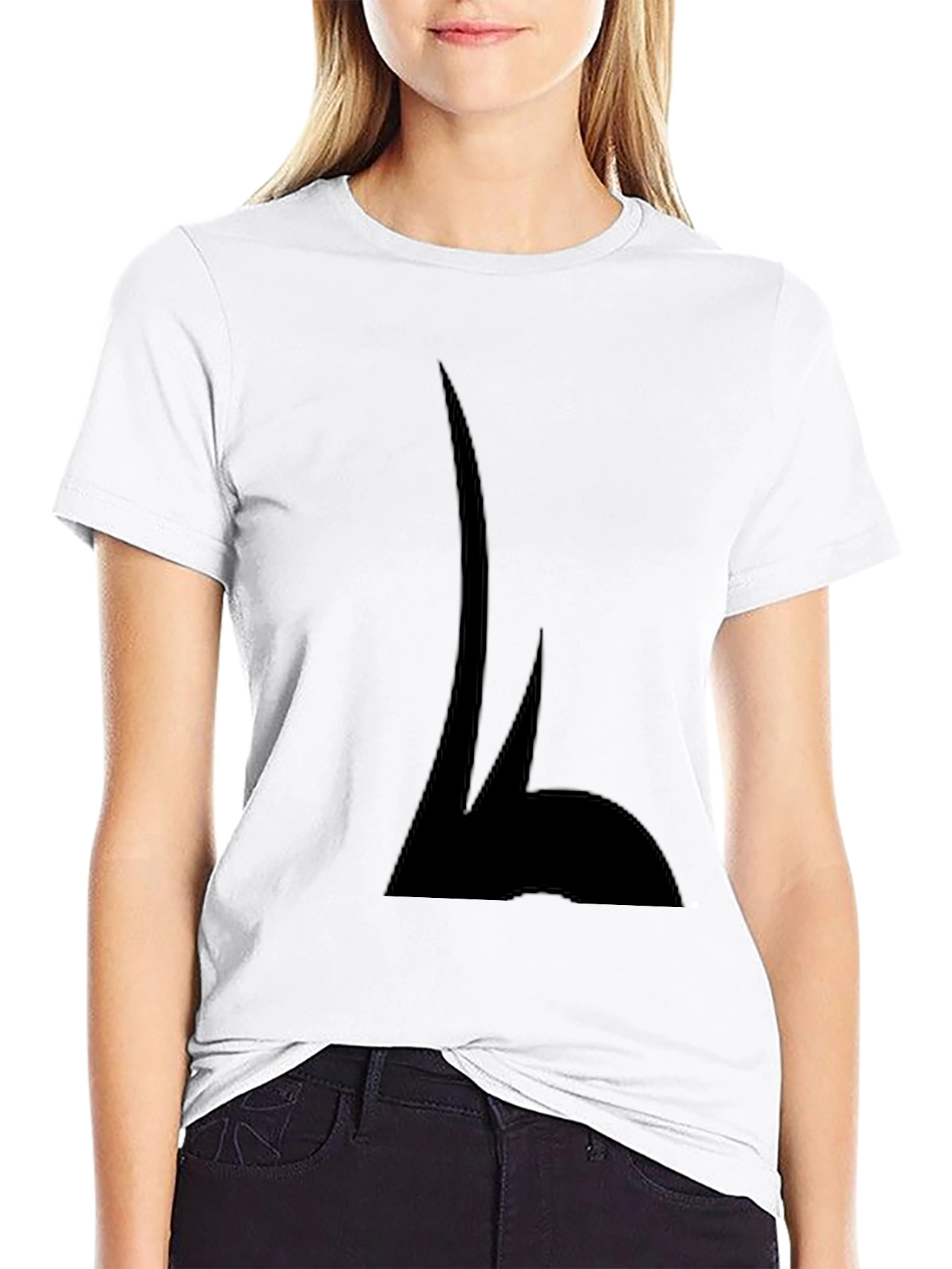 Black Shadowy Silhouette Graphic Tee - Modern Casual Wear view 9