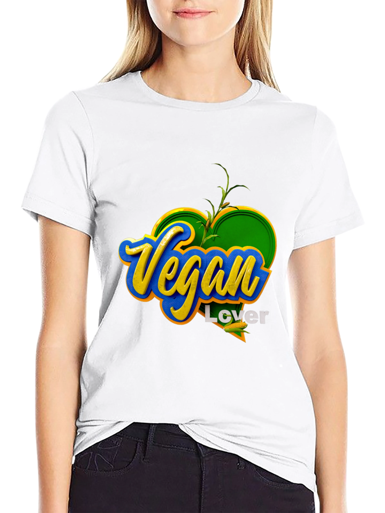 Black Vegan Lover T-Shirt view 9