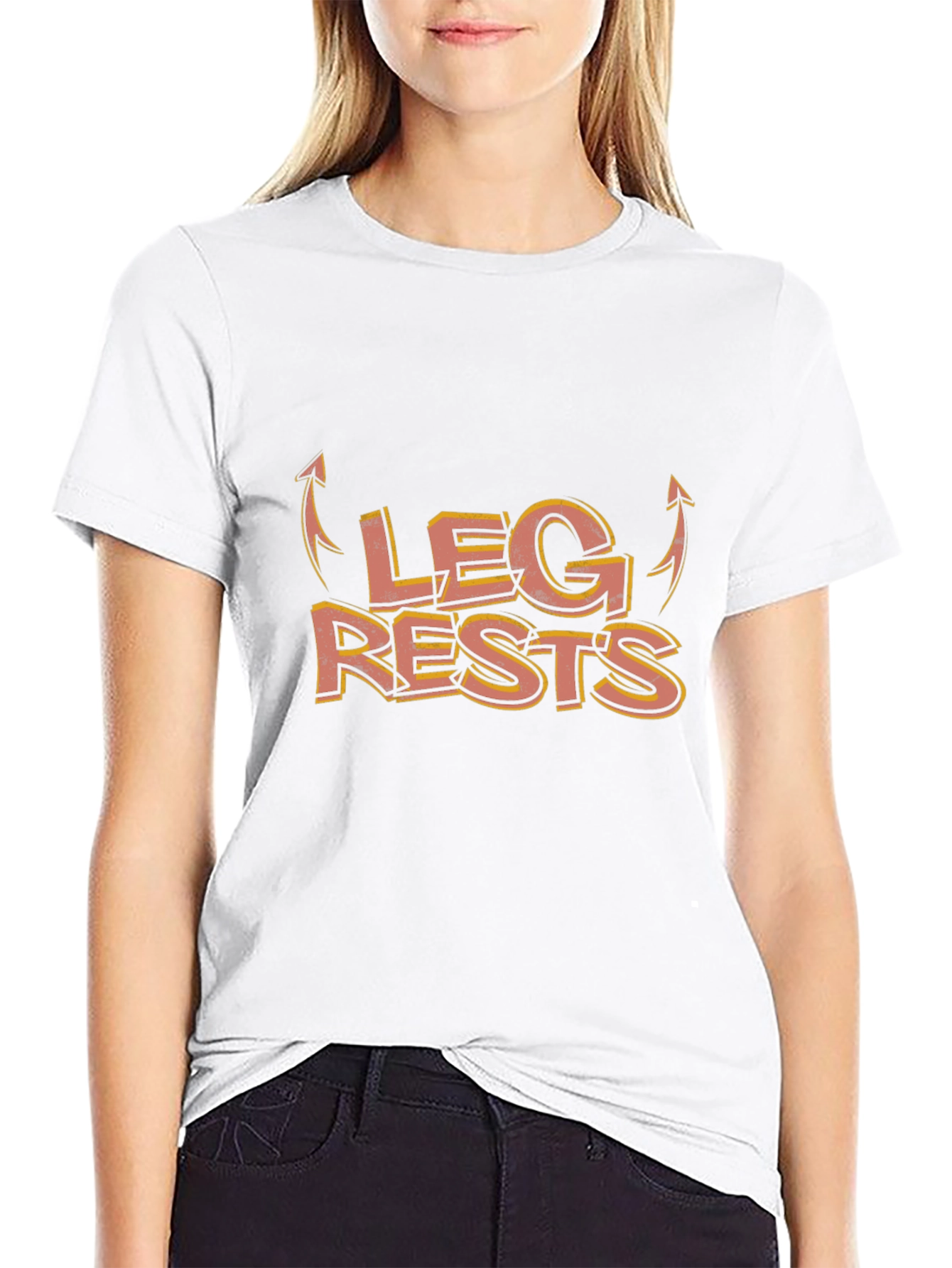 Black Leg Rests Graphic Tee - Funny Humor T-Shirt view 9