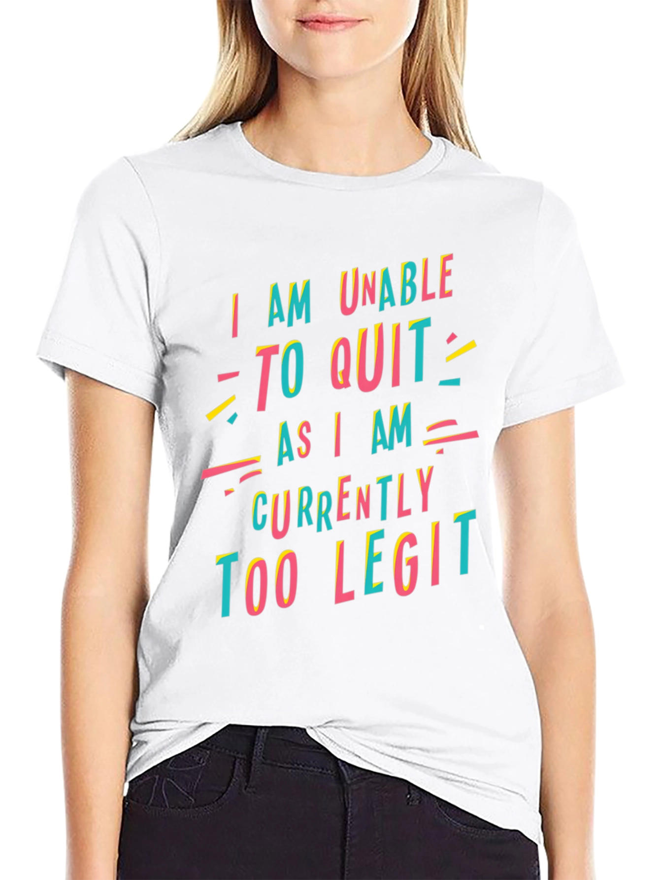 Black Too Legit to Quit Graphic T-Shirt view 9