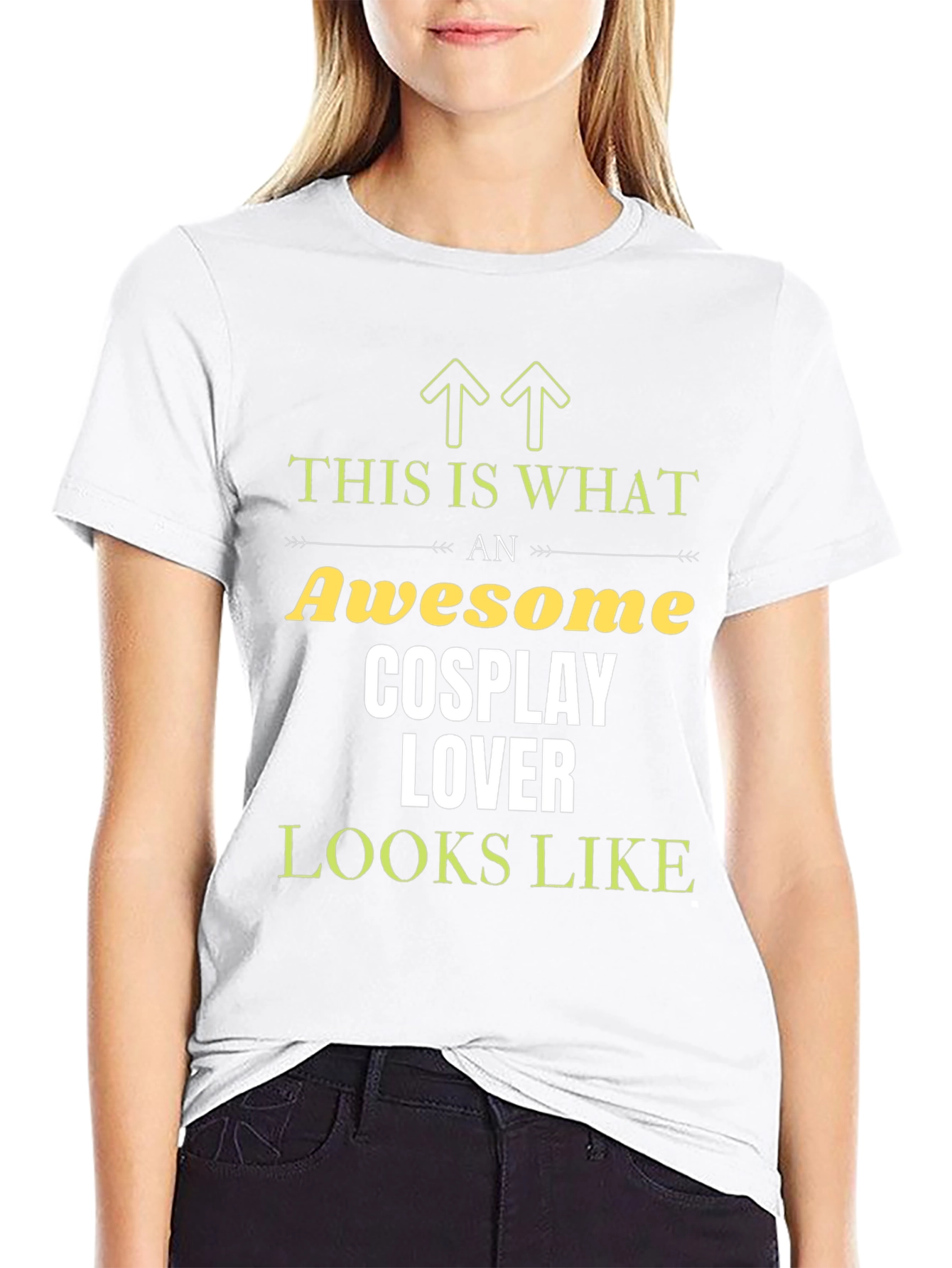 Black Awesome Cosplay Lover T-Shirt view 9