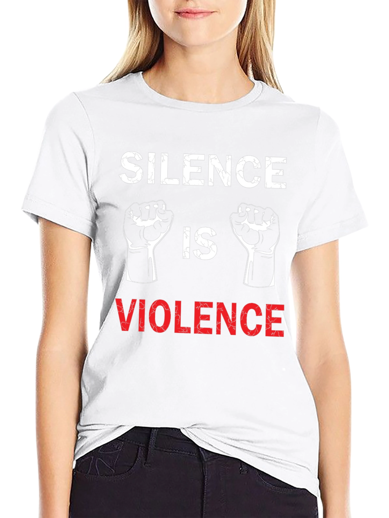 Black Silence is Violence Graphic T-Shirt view 9