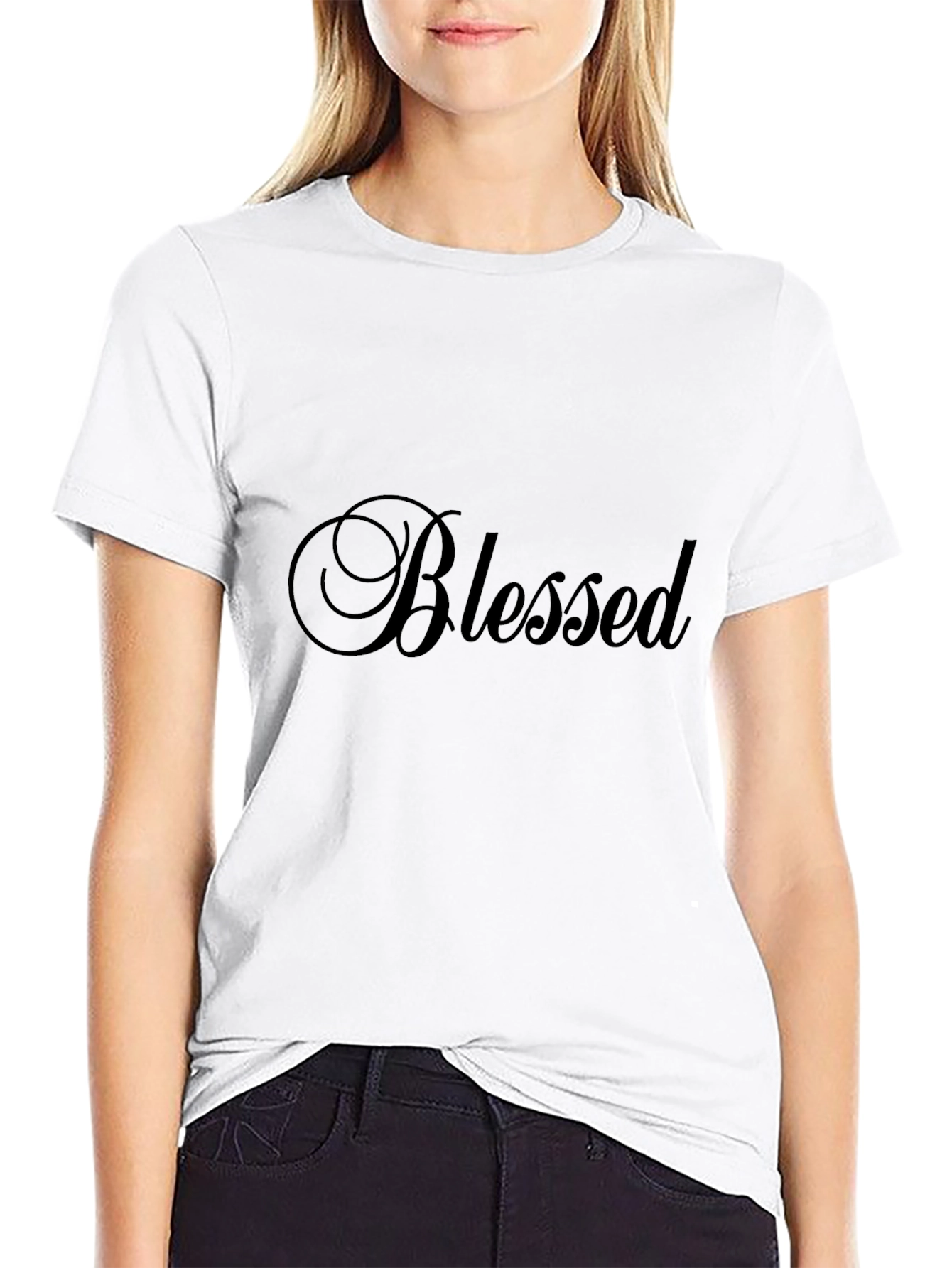 Black Blessed Black T-Shirt - Casual Style view 9