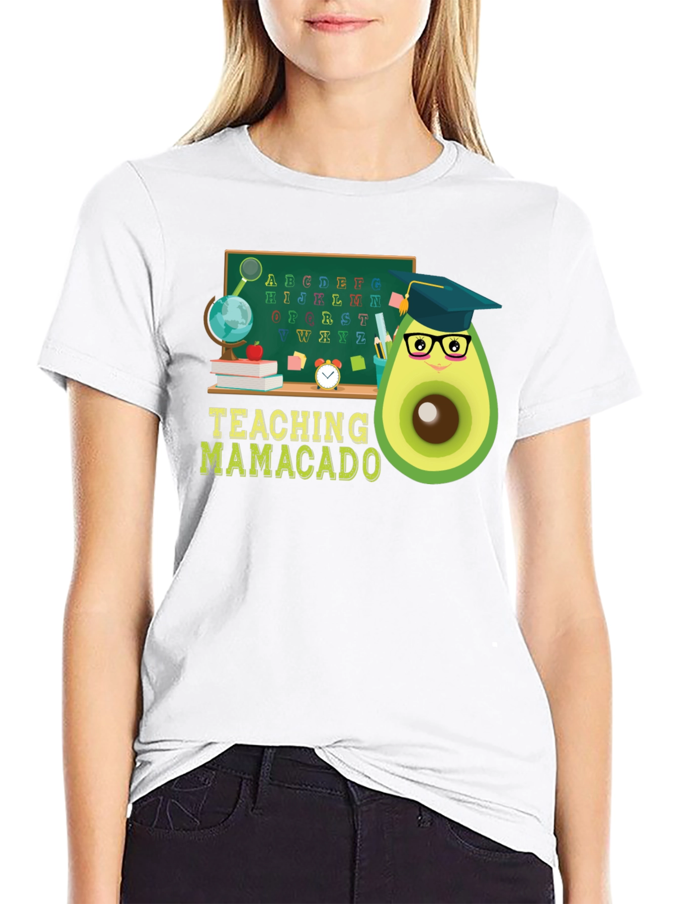 Black Teaching Mamacado T-Shirt view 9