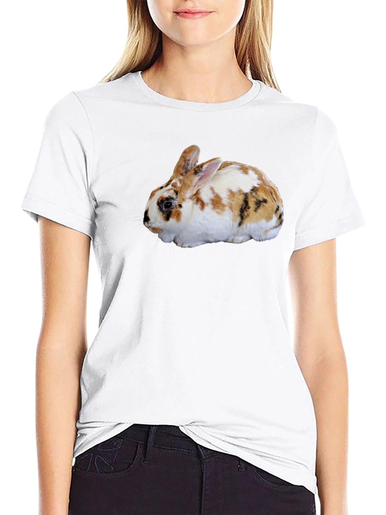Black Rabbit Graphic Tee - Cute Pet T-Shirt view 9