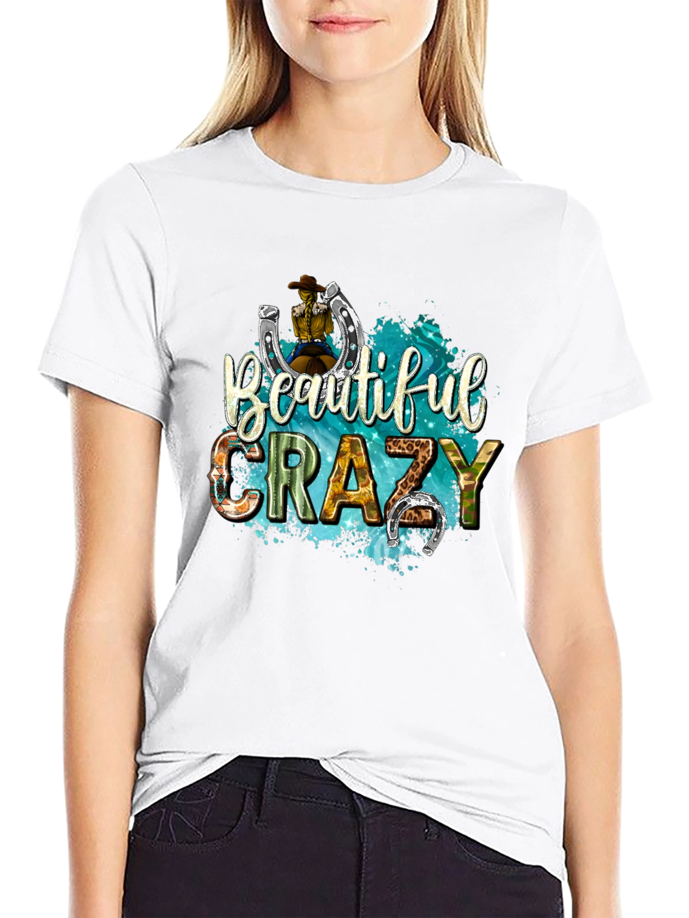 Black Beautiful Crazy Tee view 9