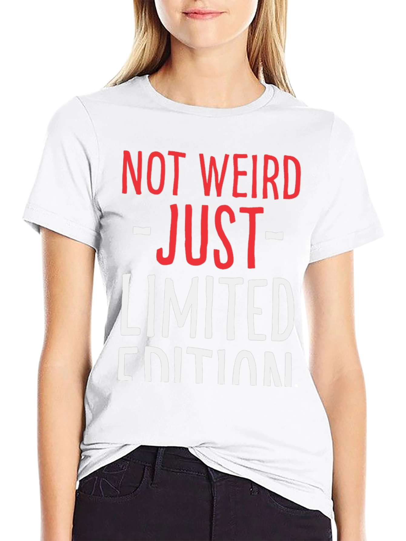 Black Not Weird Just Limited Edition Funny Graphic T-Shirt view 9