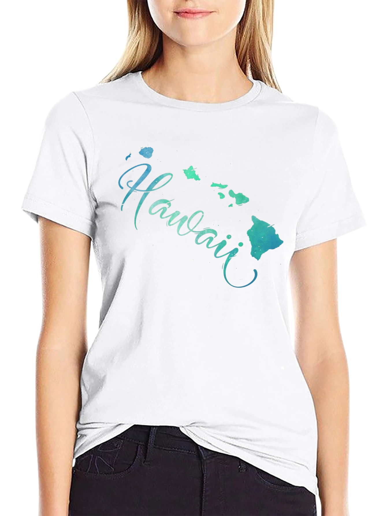 Hawaii Islands Graphic Black T-Shirt - 9