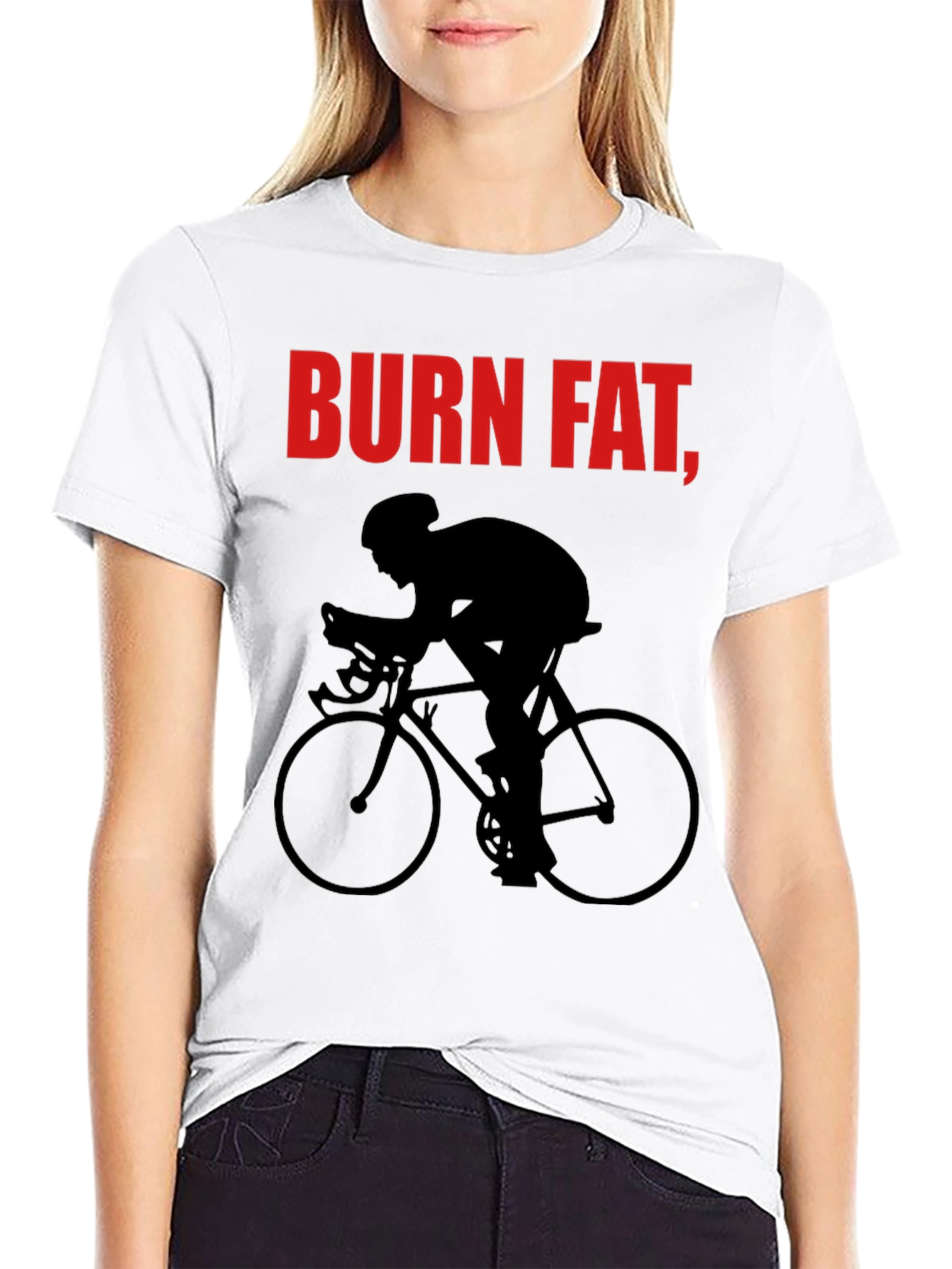 Black Burn Fat, Cycle T-Shirt - Black view 9