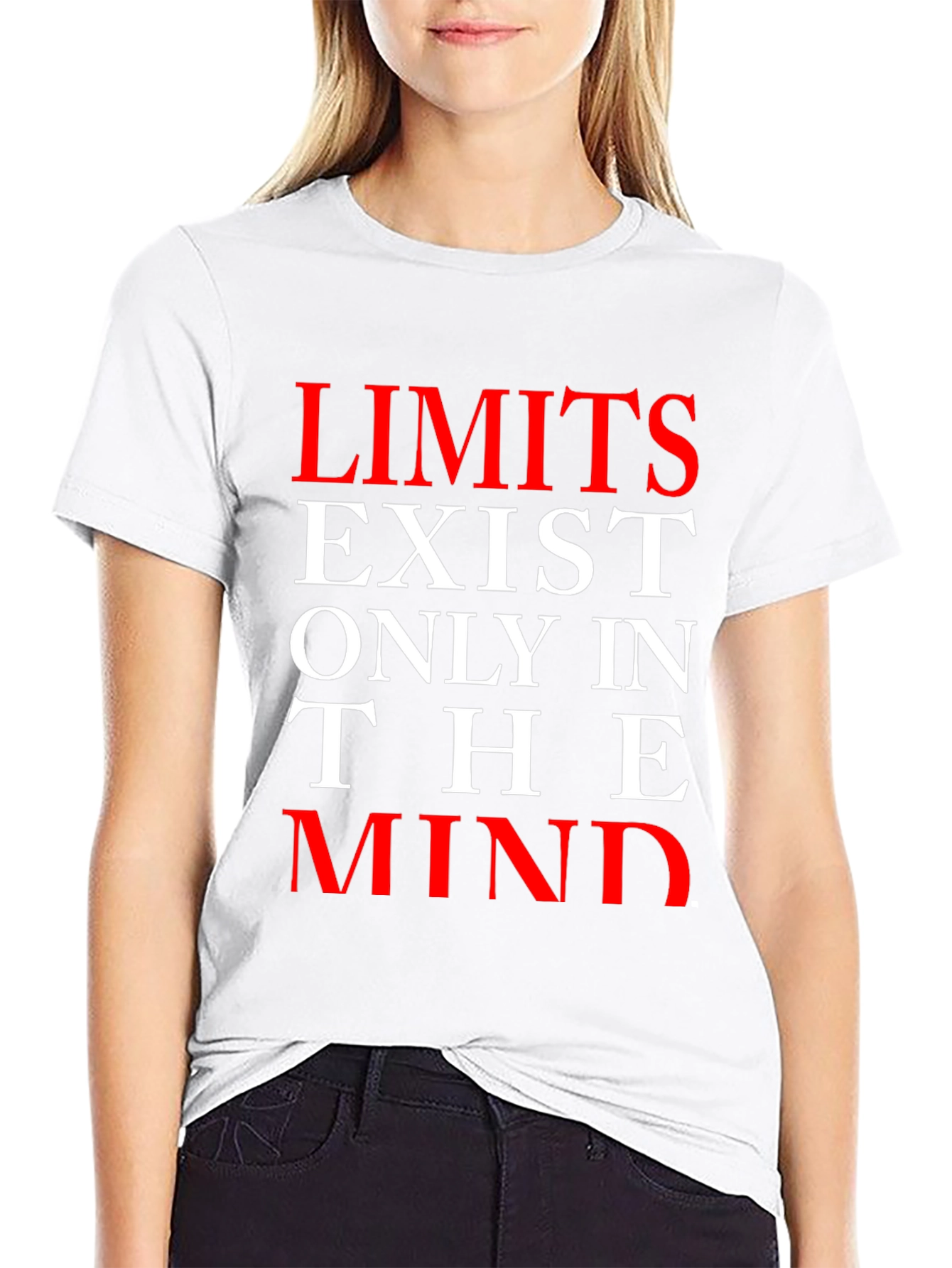 Black Limits Exist Only In The Mind Graphic T-Shirt view 9