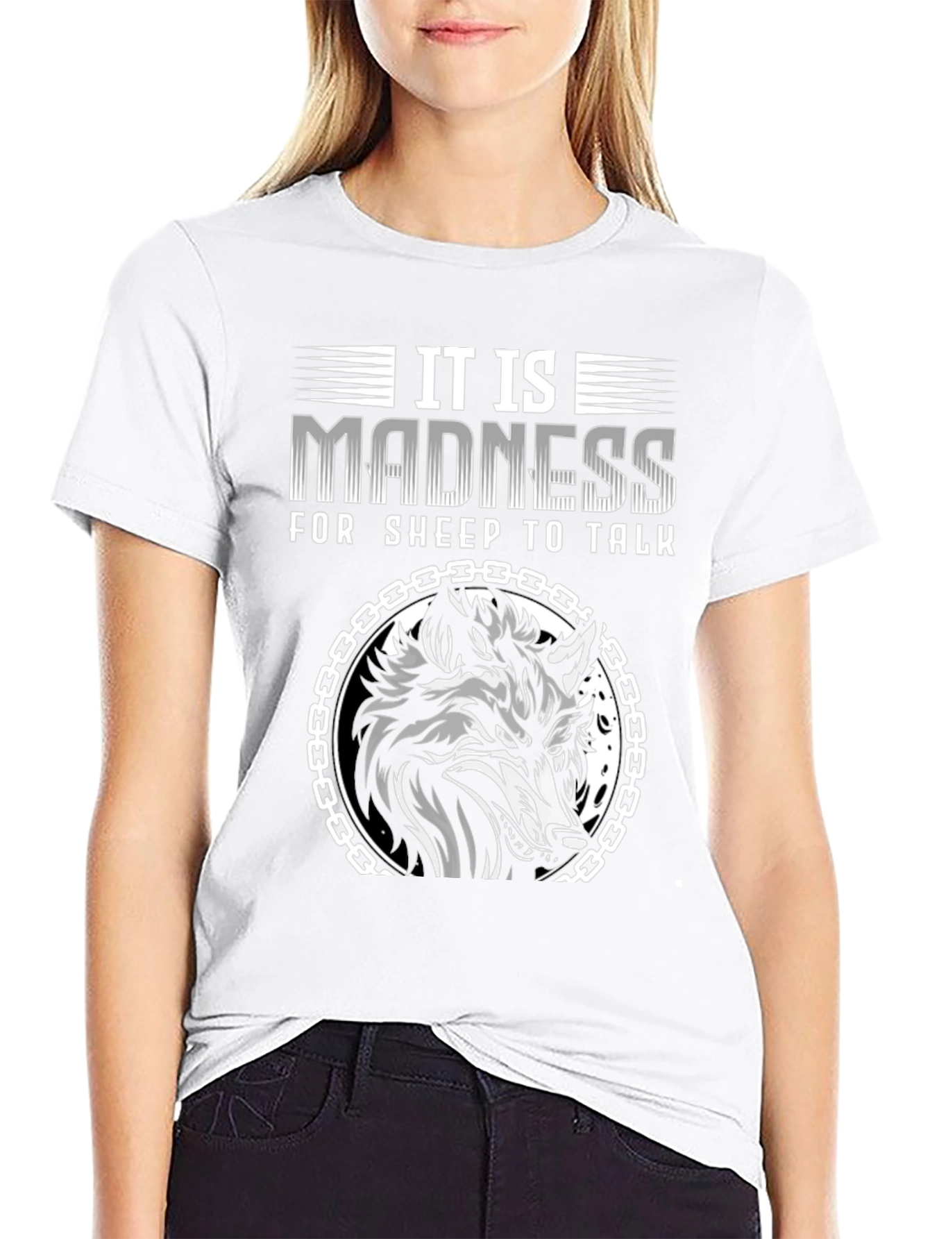 Black Wolf Madness Graphic Tee -  Unique Design view 9