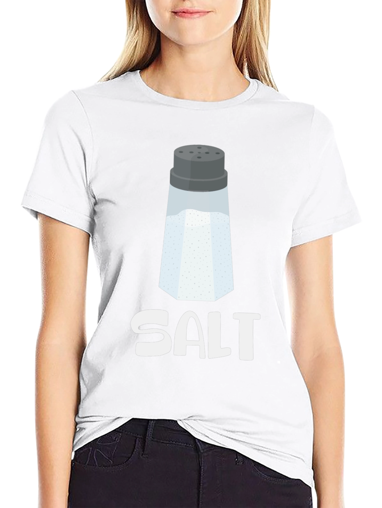 Black Novelty Salt Shaker Graphic Tee - Black view 9