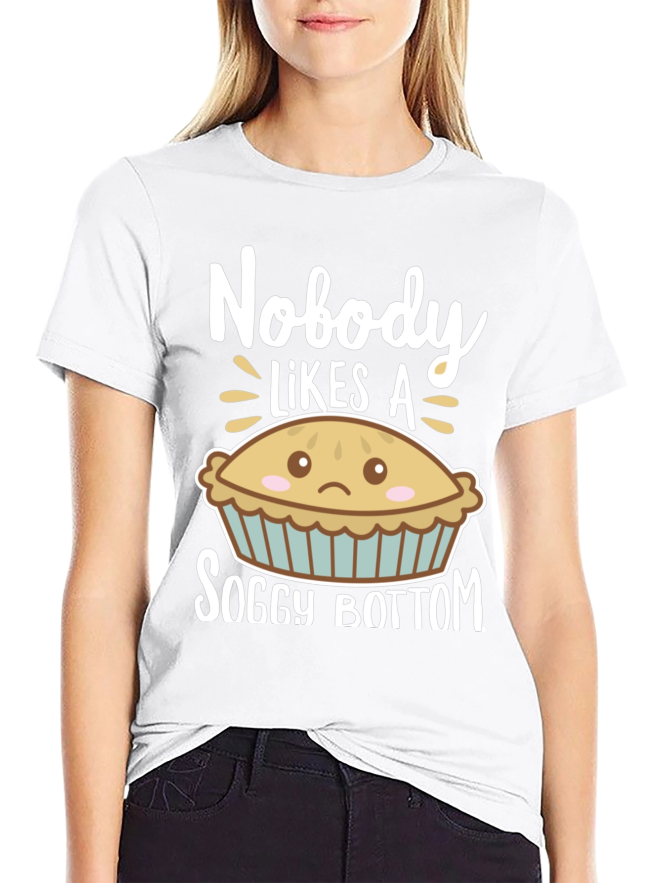 Black Nobody Likes a Soggy Bottom Funny T-Shirt view 9