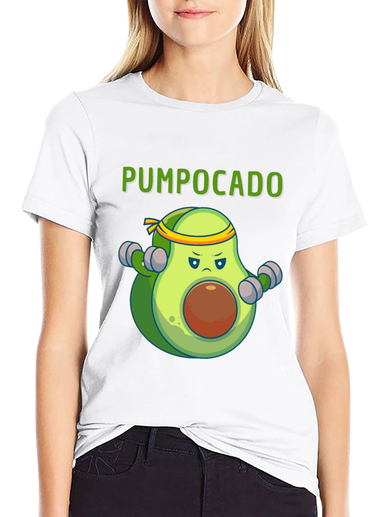 Black Pumpocado Gym Humor Tee - Black view 9
