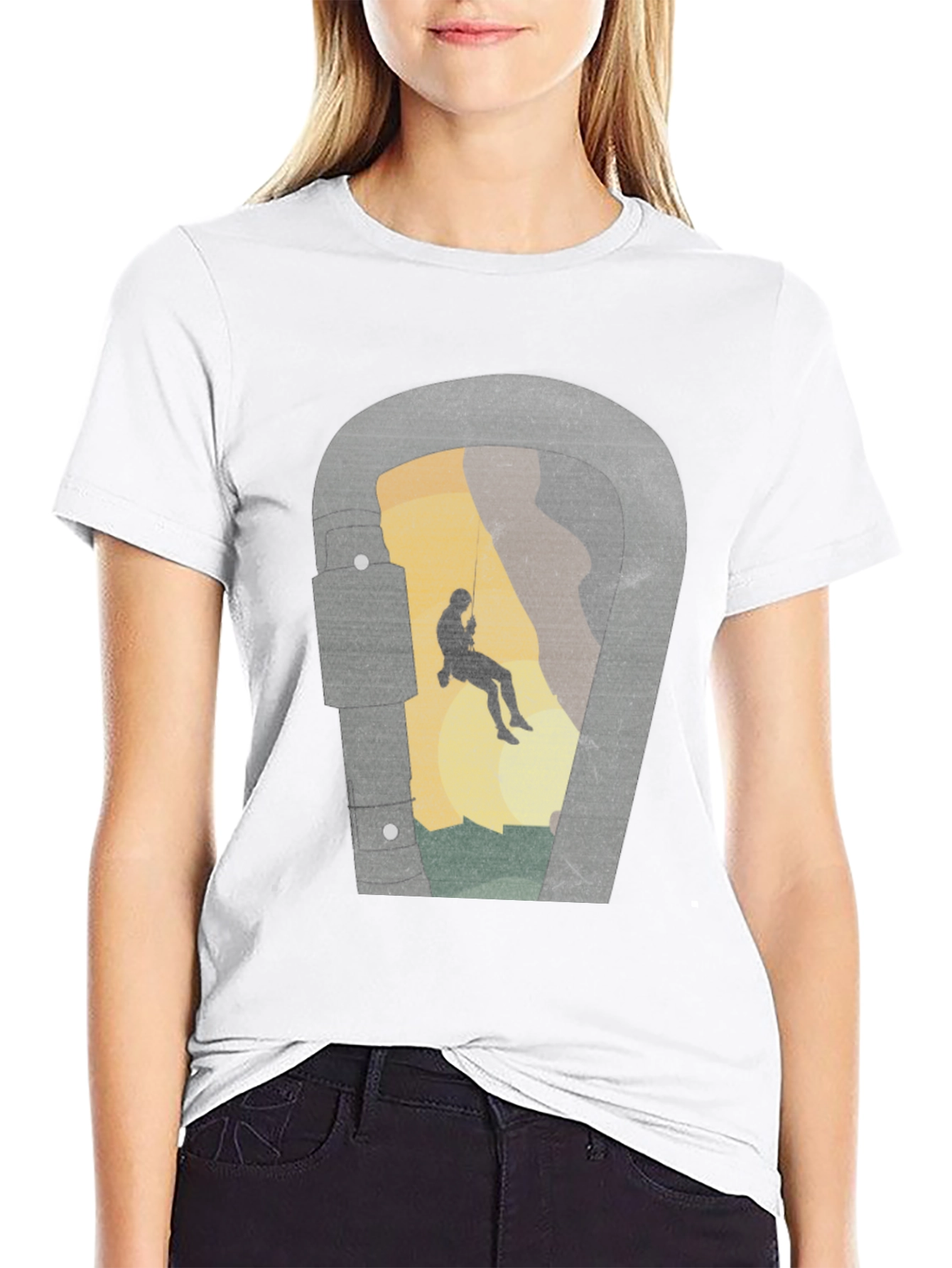Black Climbing Carabiner Graphic Tee view 9