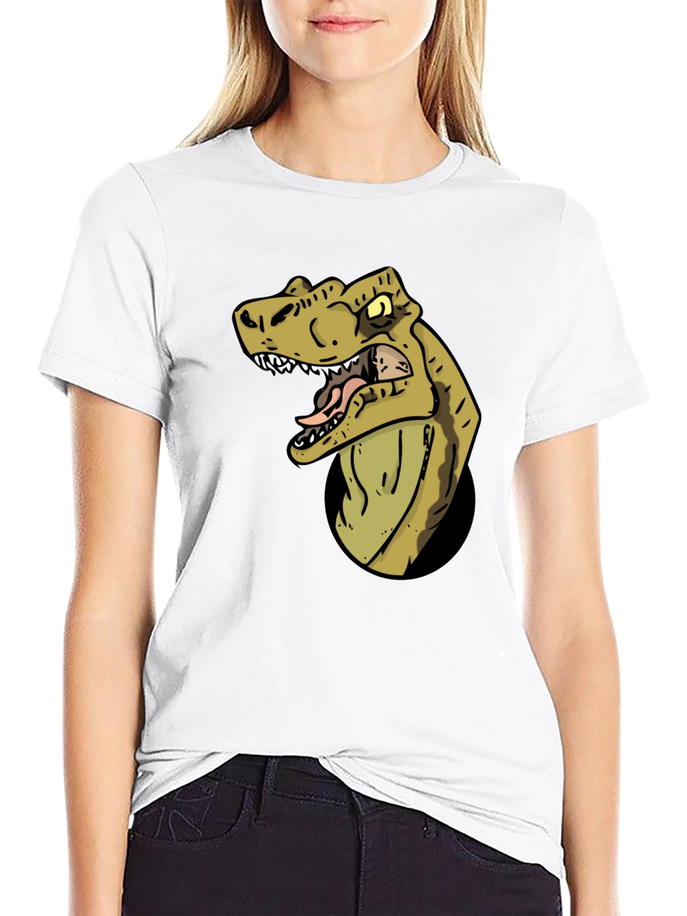 Black Dino T-Shirt - Graphic Dinosaur Tee view 9