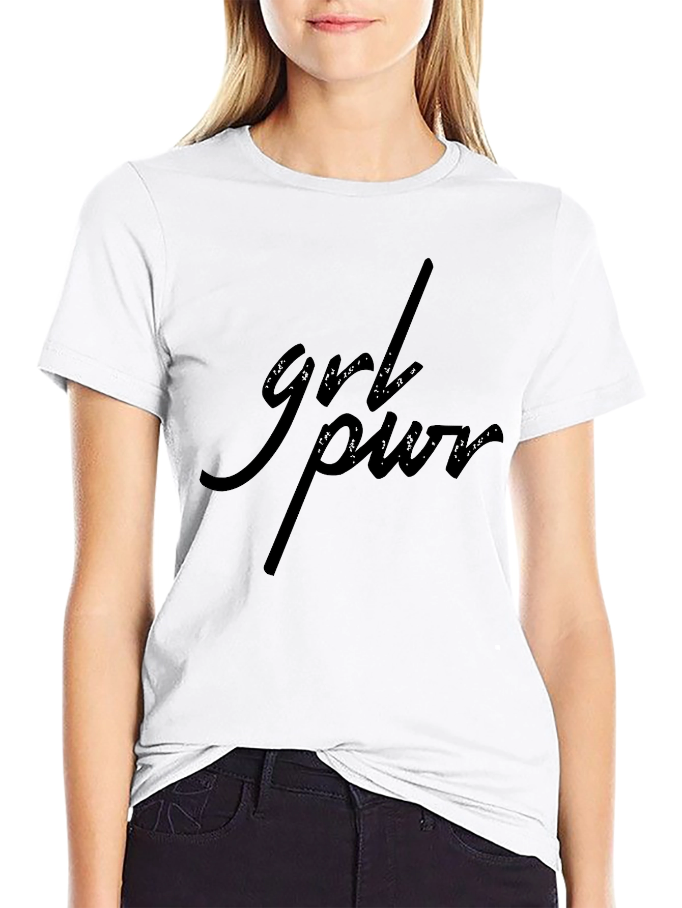 Black Grl Pwr Black Graphic T-Shirt view 9