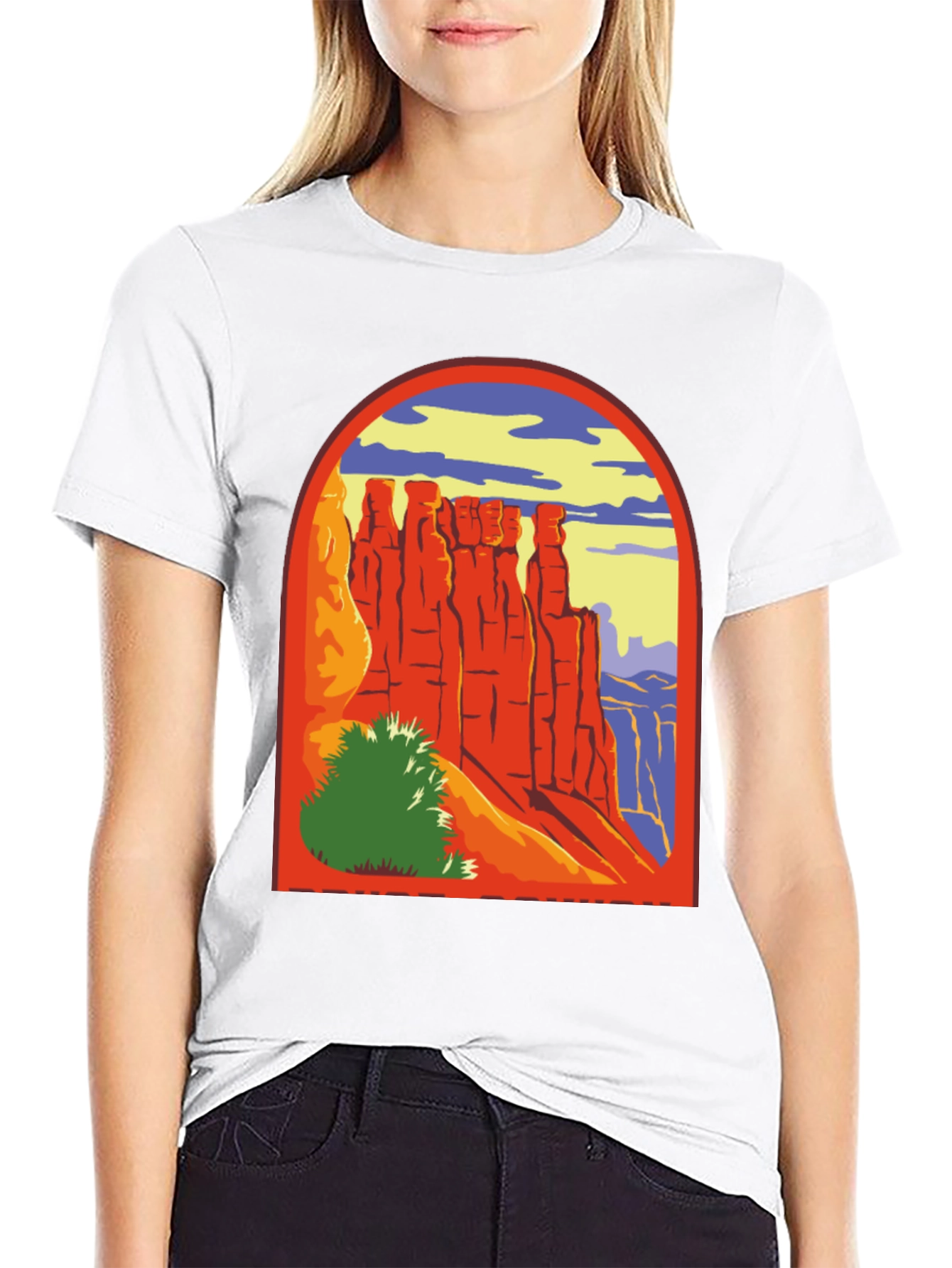 Black Desert Landscape Graphic T-Shirt view 9