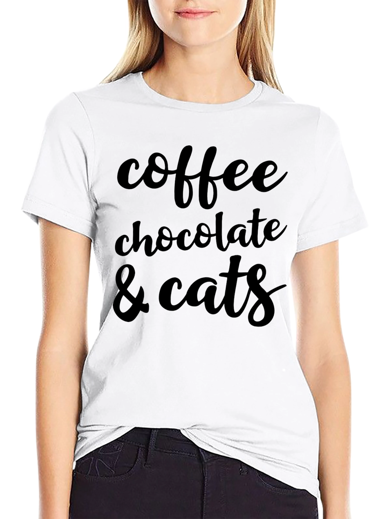 Black Coffee Chocolate Cats Graphic Tee view 9