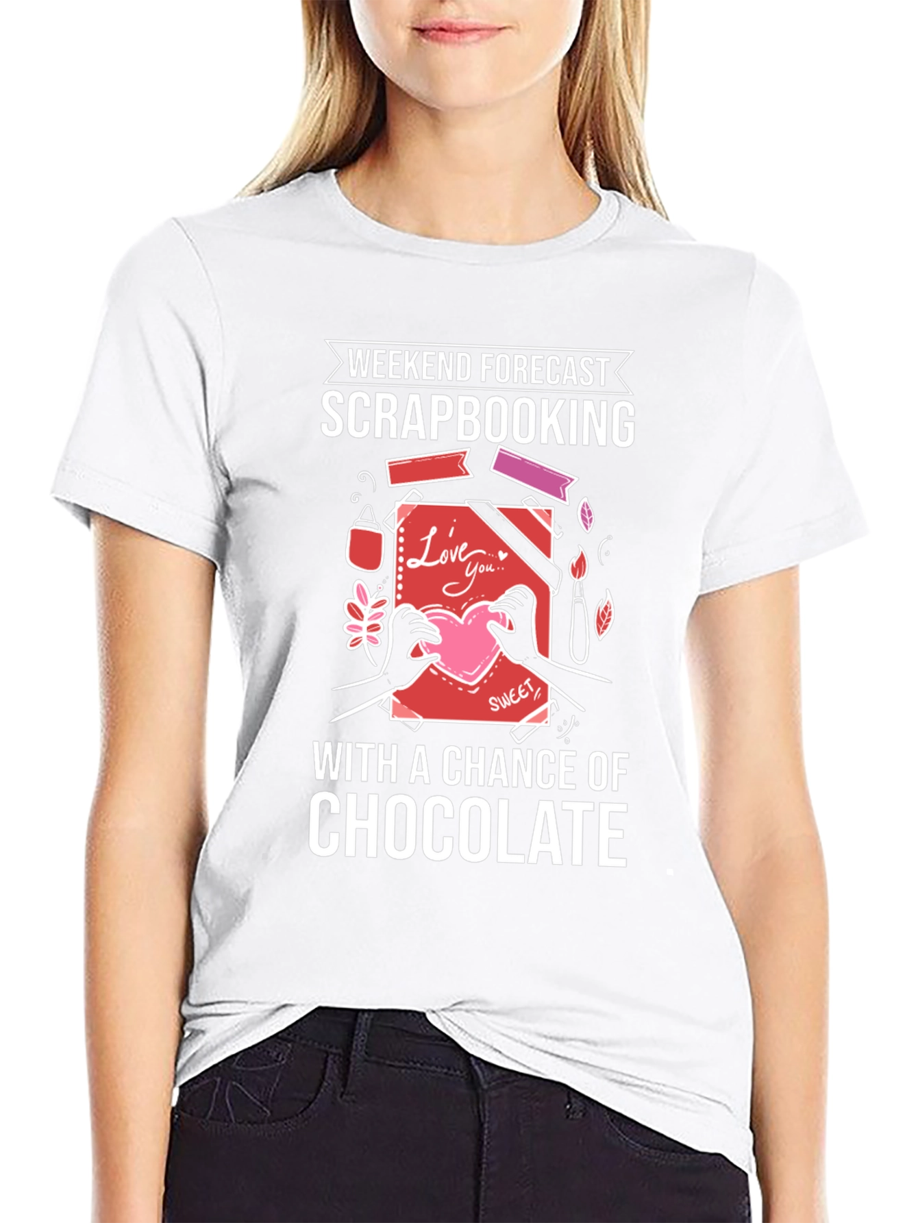 Scrapbooking & Chocolate Forecast Graphic Tee - 9