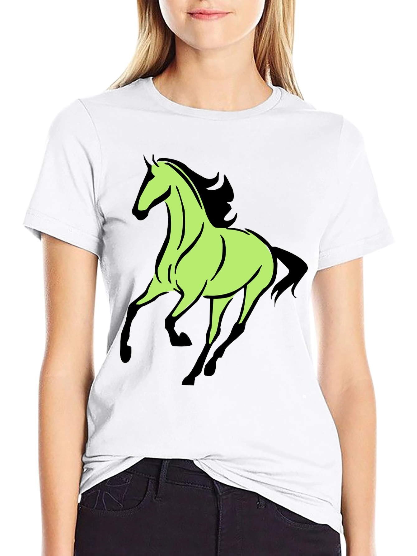 Black Horse Graphic Tee - Black view 9