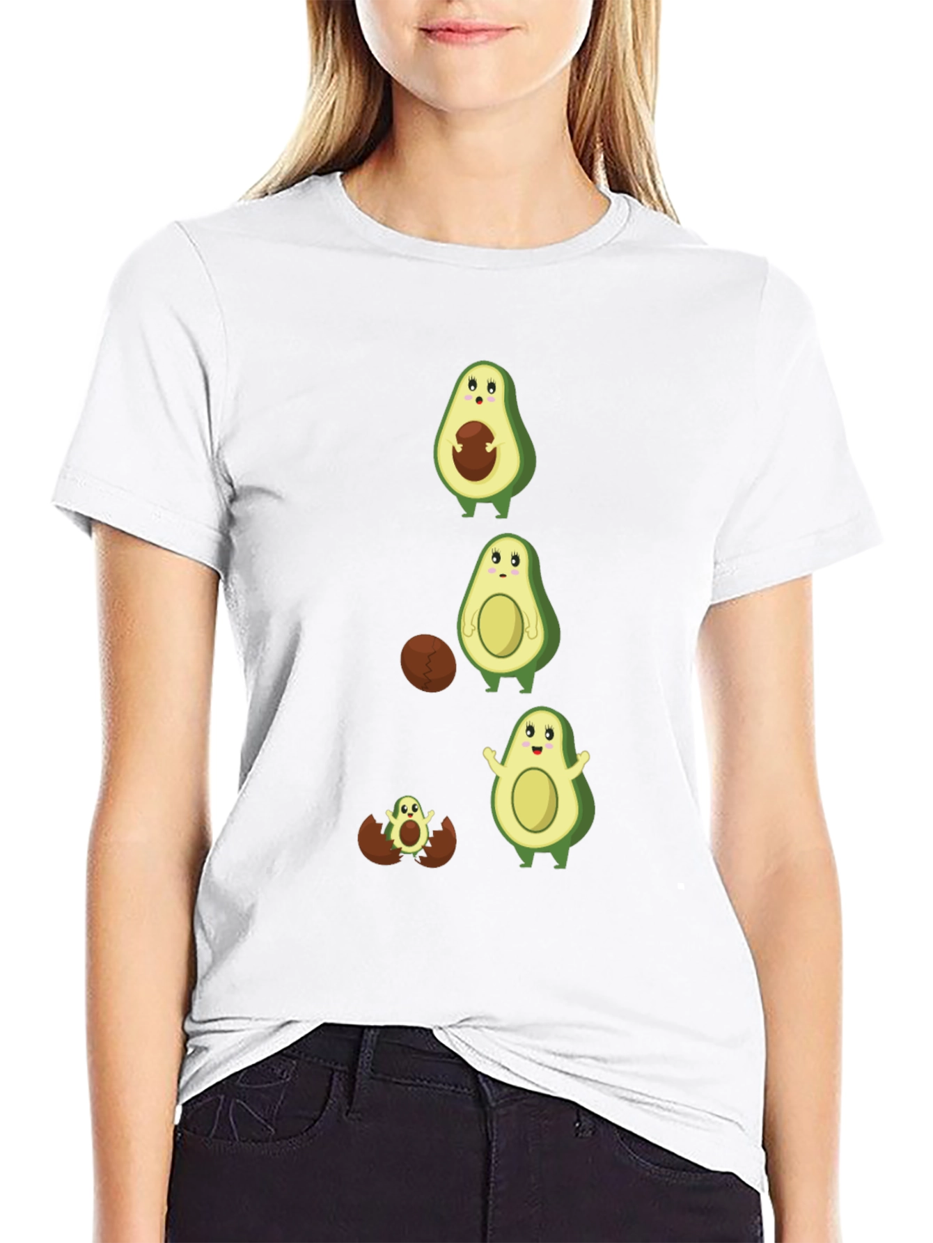 Black Avocado Evolution T-Shirt - Funny Fruit Tee view 9