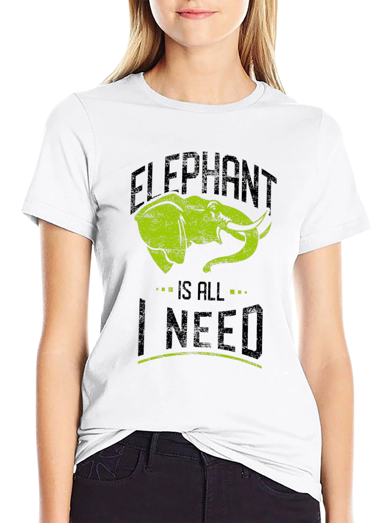 Black Elephant Is All I Need Graphic T-Shirt view 9