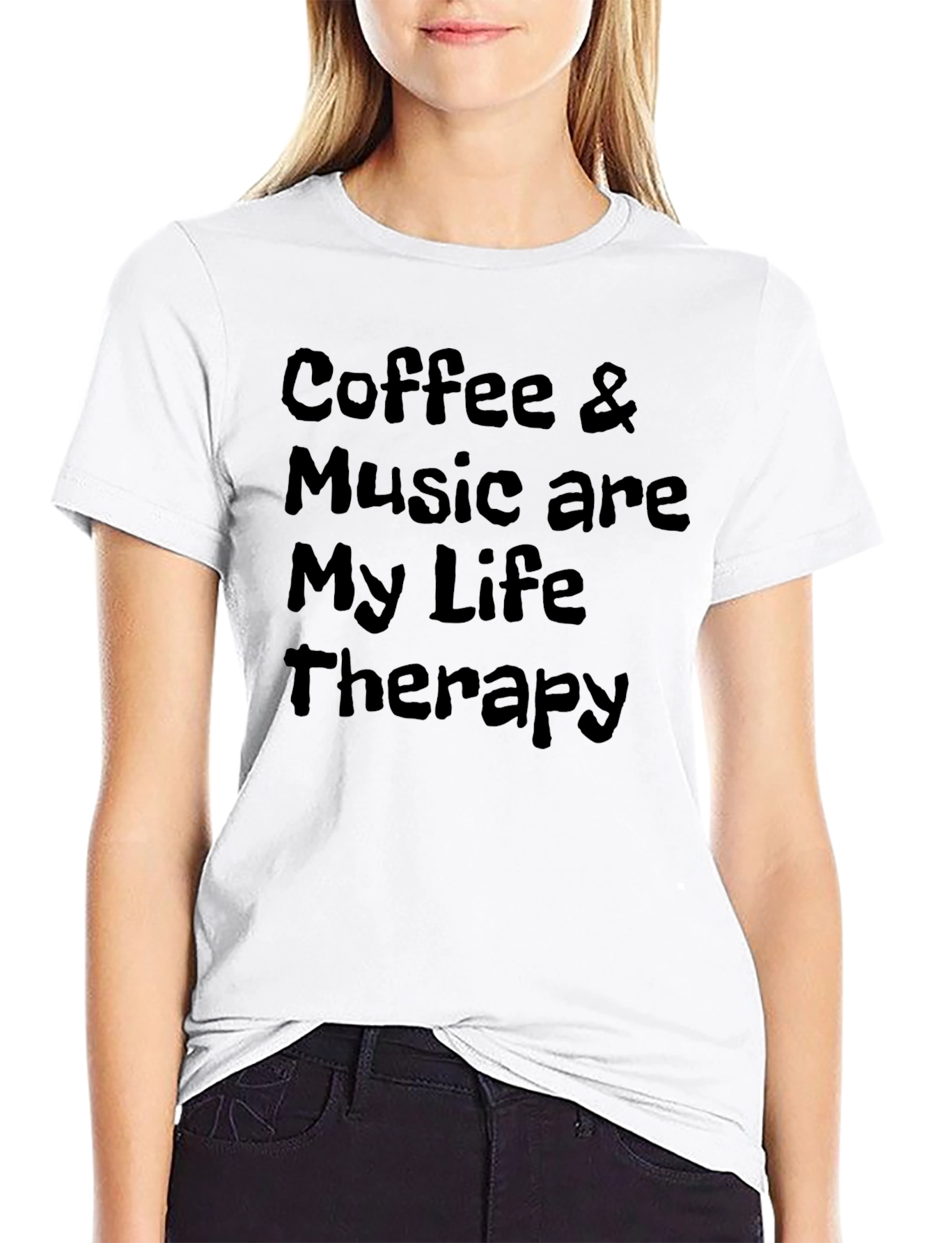 Black Coffee & Music Therapy T-Shirt view 9