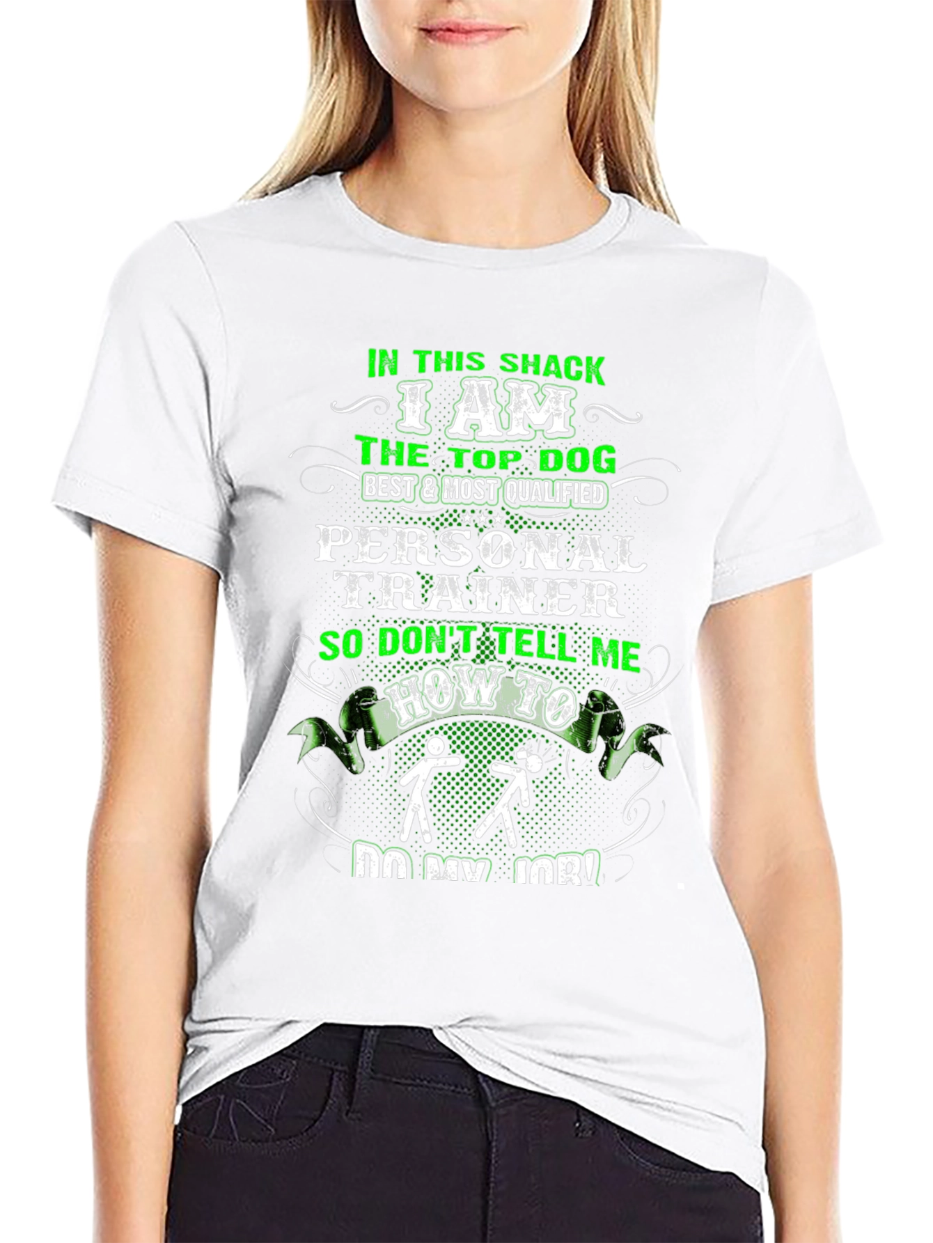 Black Top Dog Personal Trainer Graphic T-Shirt view 9