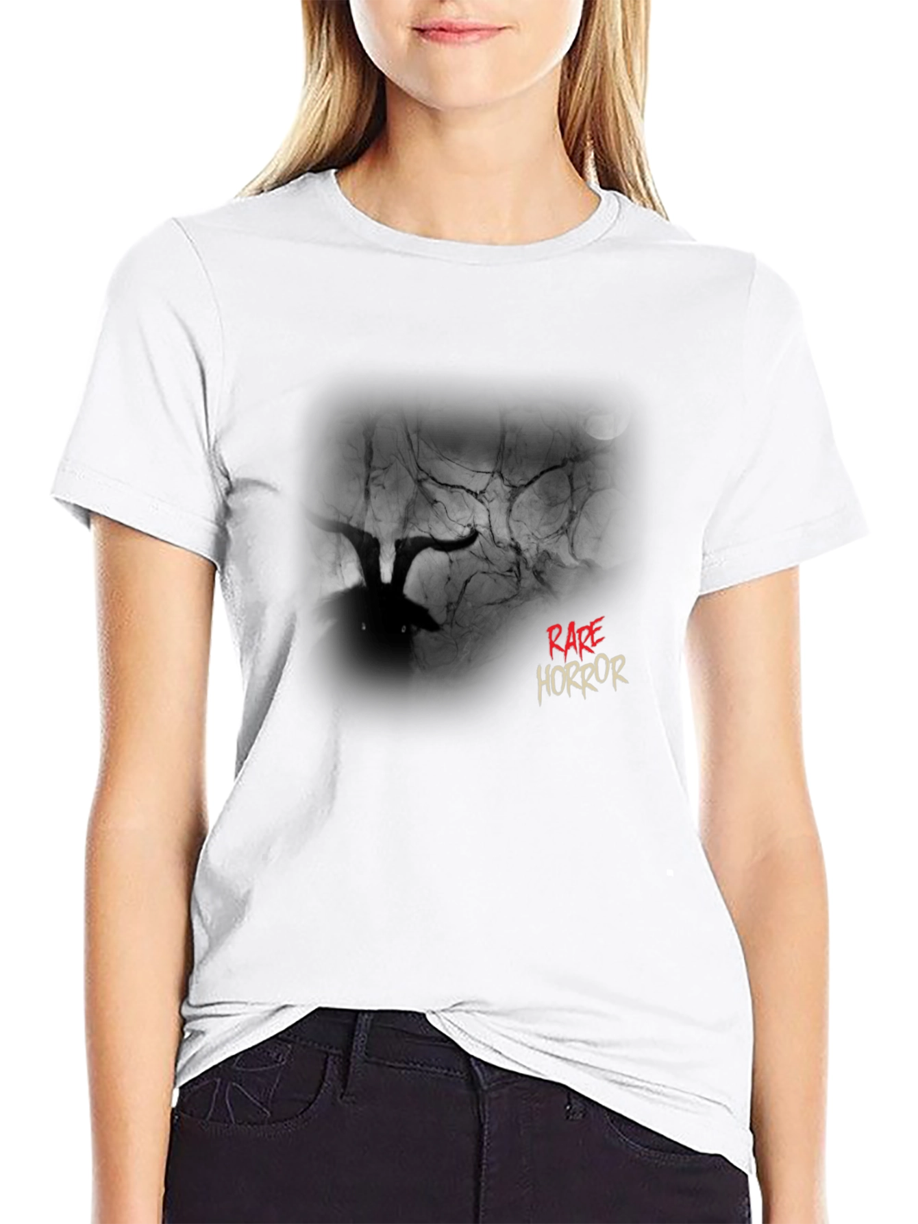 Black Rare Horror Goat Graphic Black T-Shirt view 9