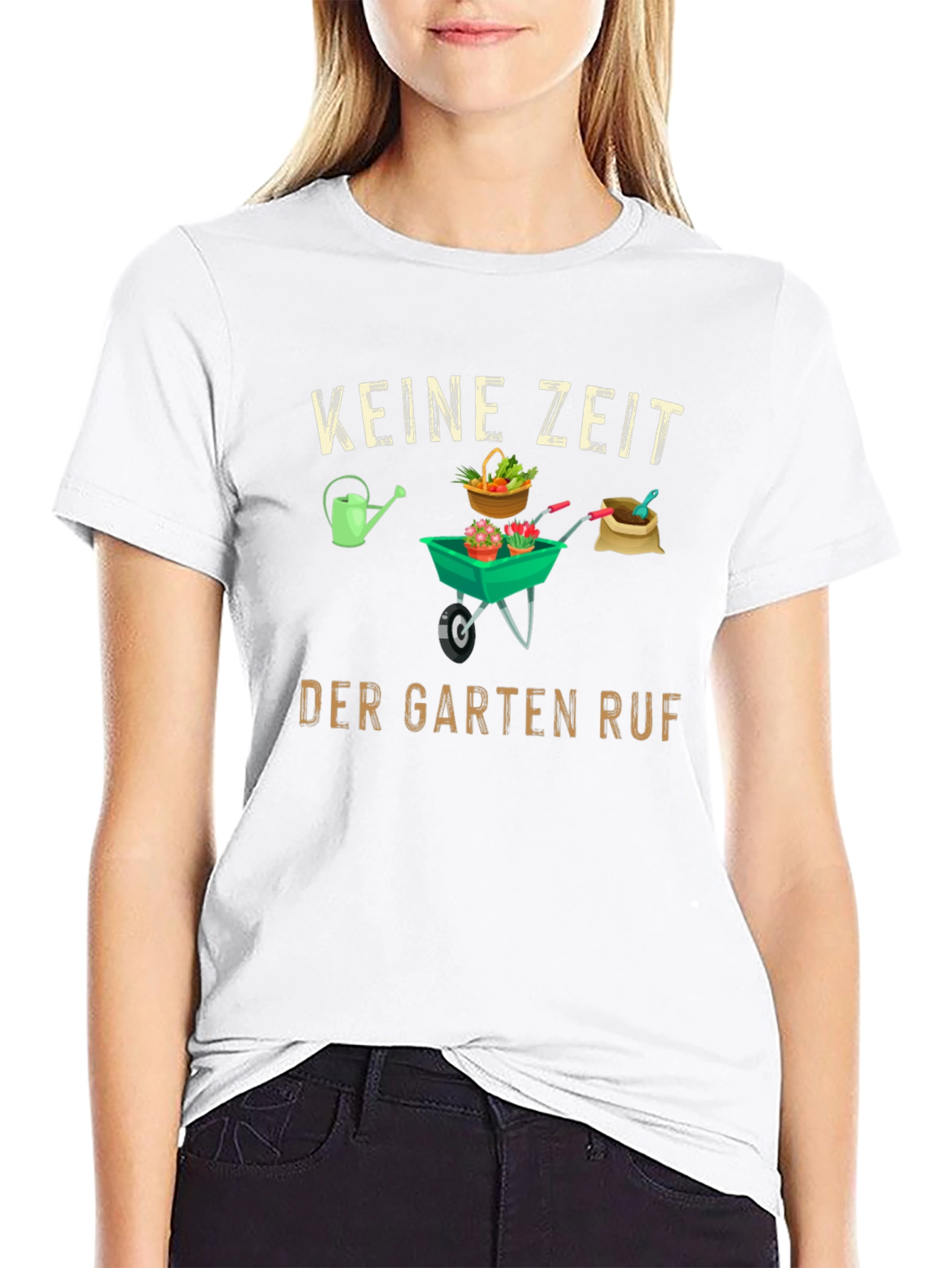 Black Gardening T-Shirt - KEINE ZEIT DER GARTEN RUF view 9