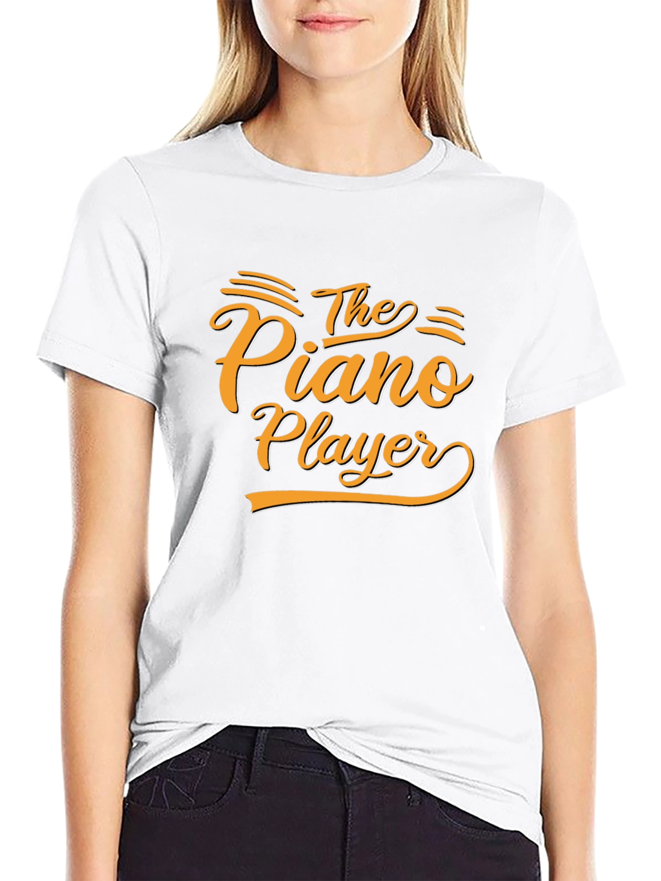 Black The Piano Player Graphic Tee - Stylish Musician T-Shirt view 9