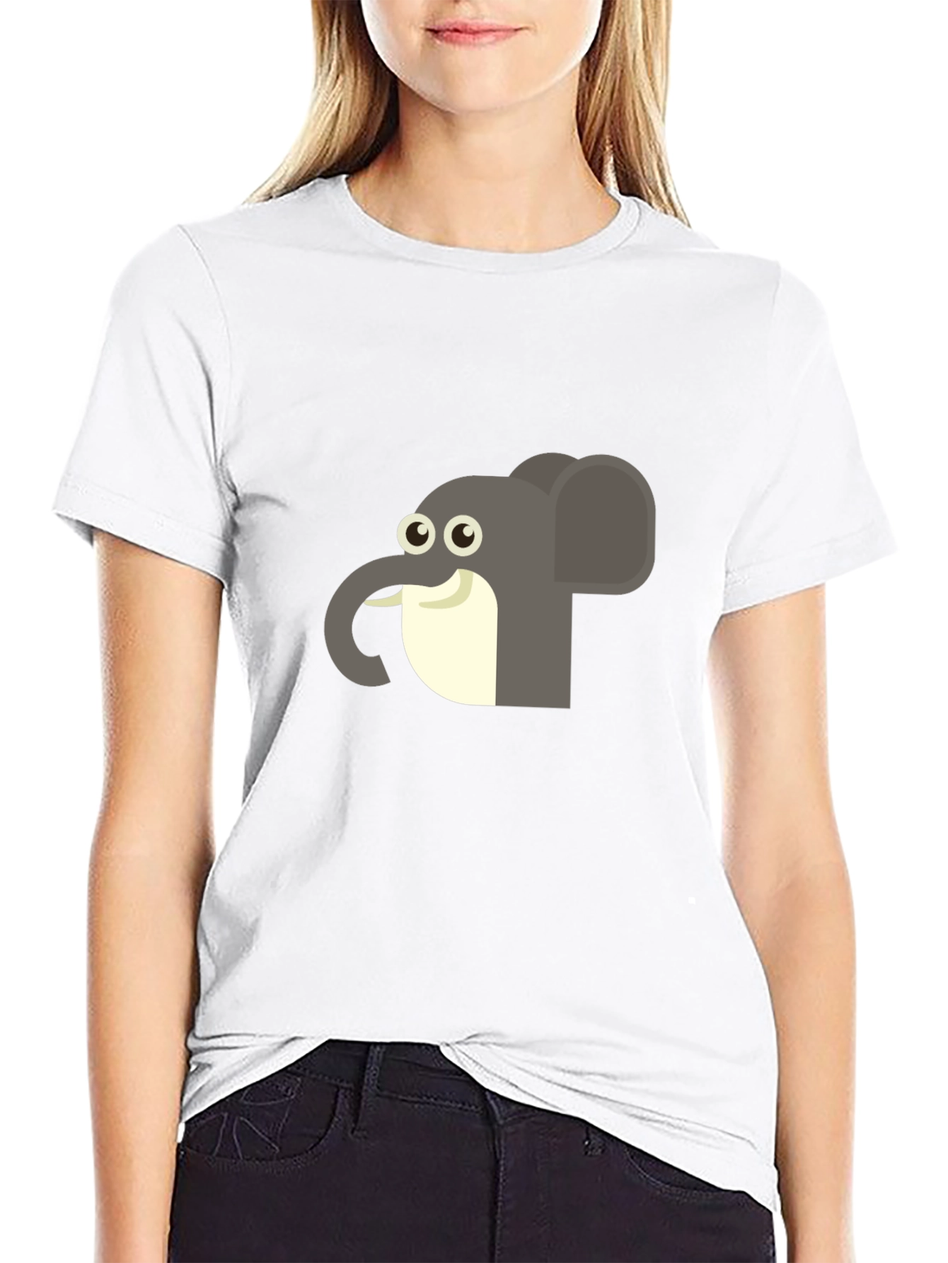 Black Elephant Graphic Tee - Casual Black T-Shirt view 9