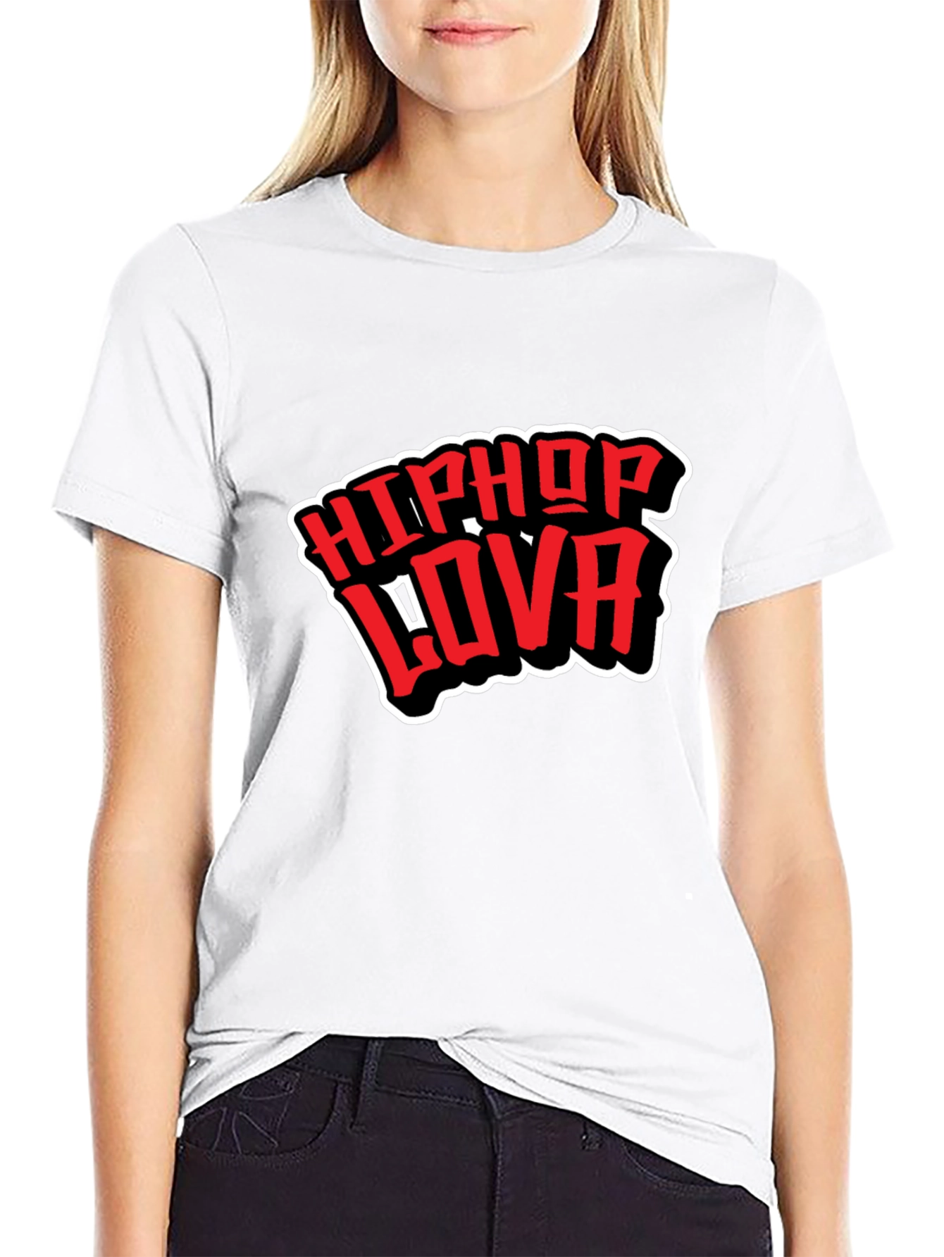 Black HipHop Lova Black Graphic Tee view 9
