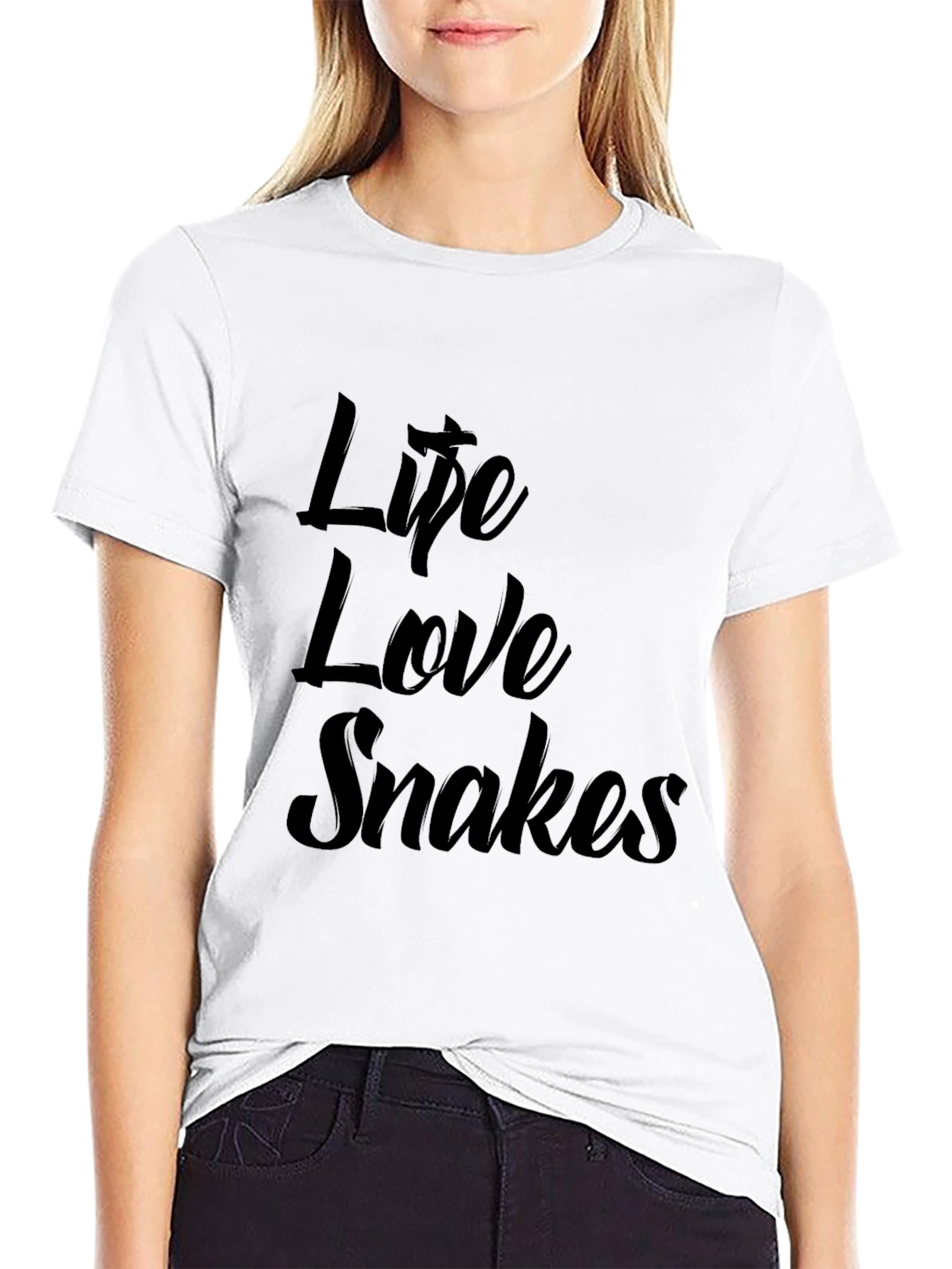Black Life Love Snakes Graphic Tee - Soft Cotton Blend view 9
