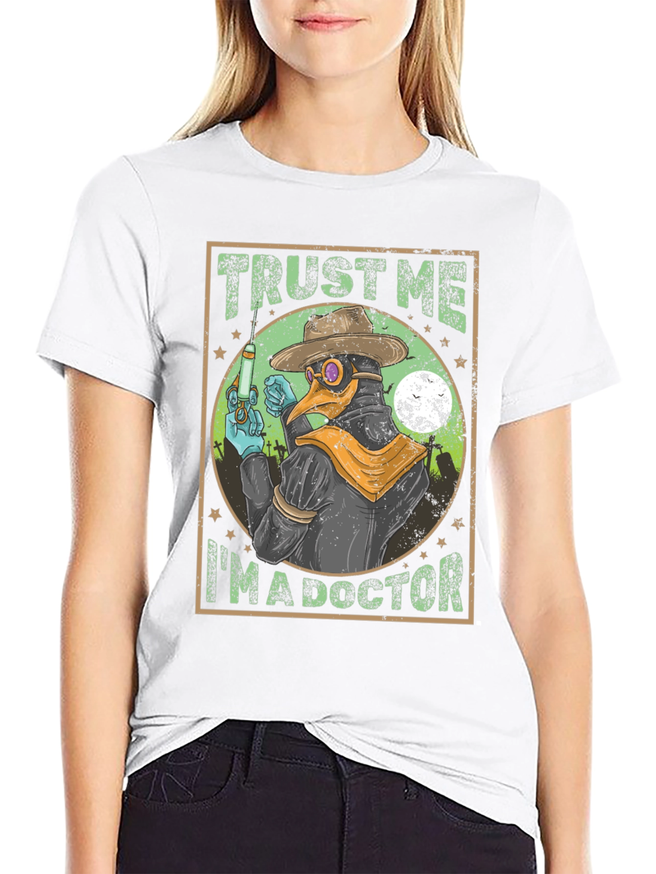 Black Plague Doctor T-Shirt - Trust Me I'm a Doctor! view 9