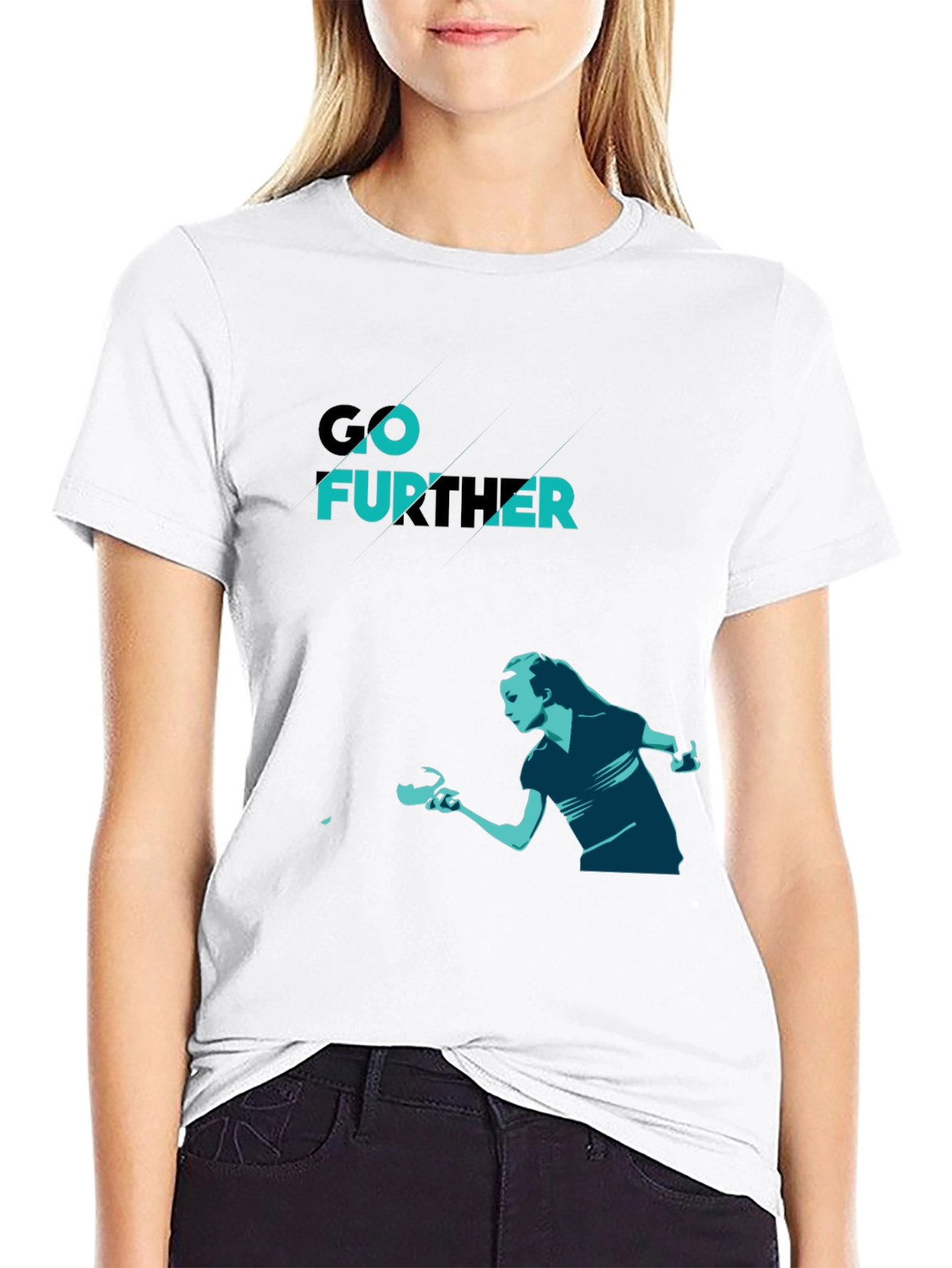 Black Go Further Table Tennis Graphic Tee view 9