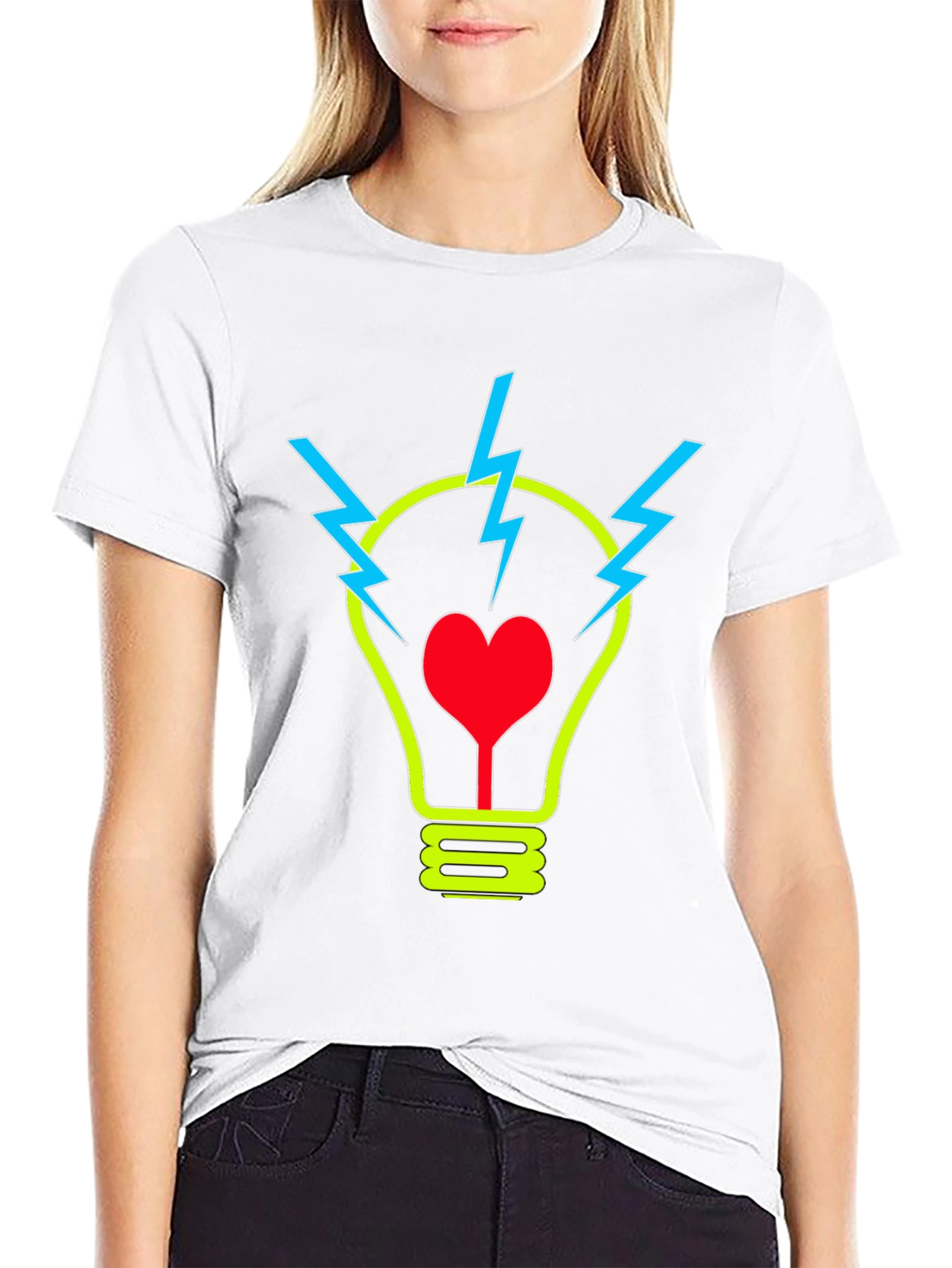 Black Heart Idea Graphic T-Shirt - Soft Cotton Blend view 9
