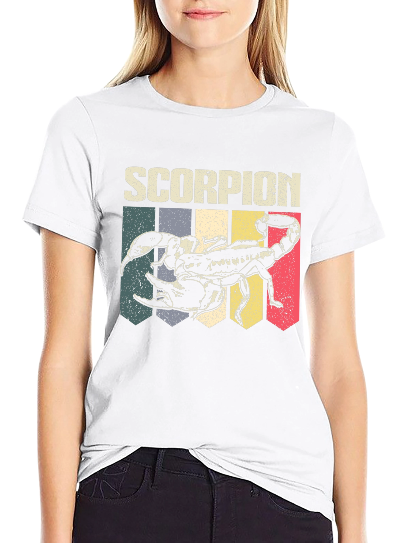 Black Retro Scorpion Graphic Tee - Black view 9