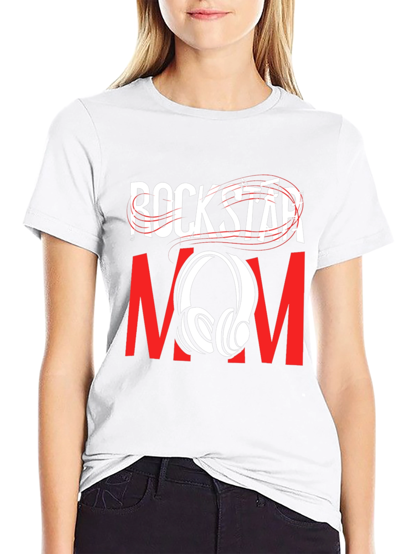 Black Rockstar Mom T-Shirt - Music Lover Tee view 9
