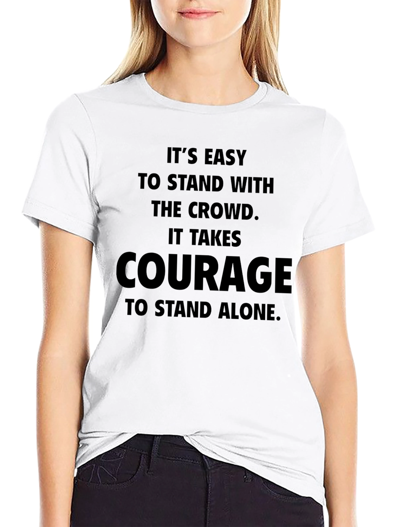 Black Courage Graphic T-Shirt - Stand Alone view 9