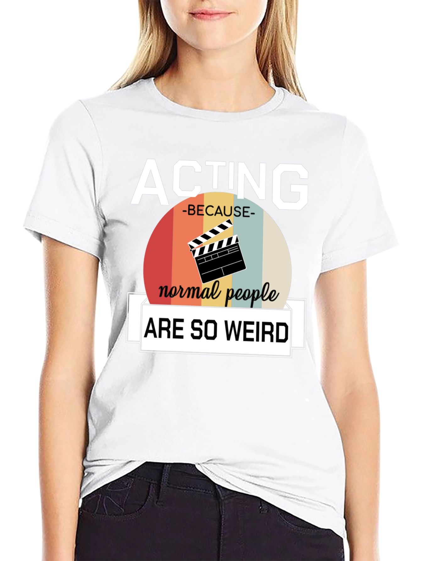 Black Acting Because Normal People Are So Weird T-Shirt view 9