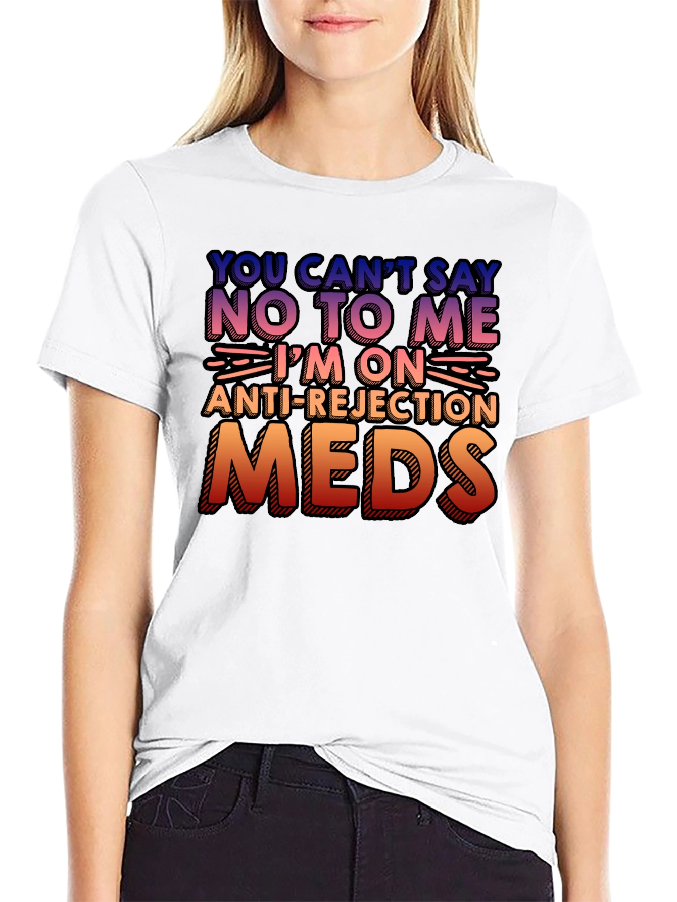 Black Anti-Rejection Meds Graphic Tee view 9