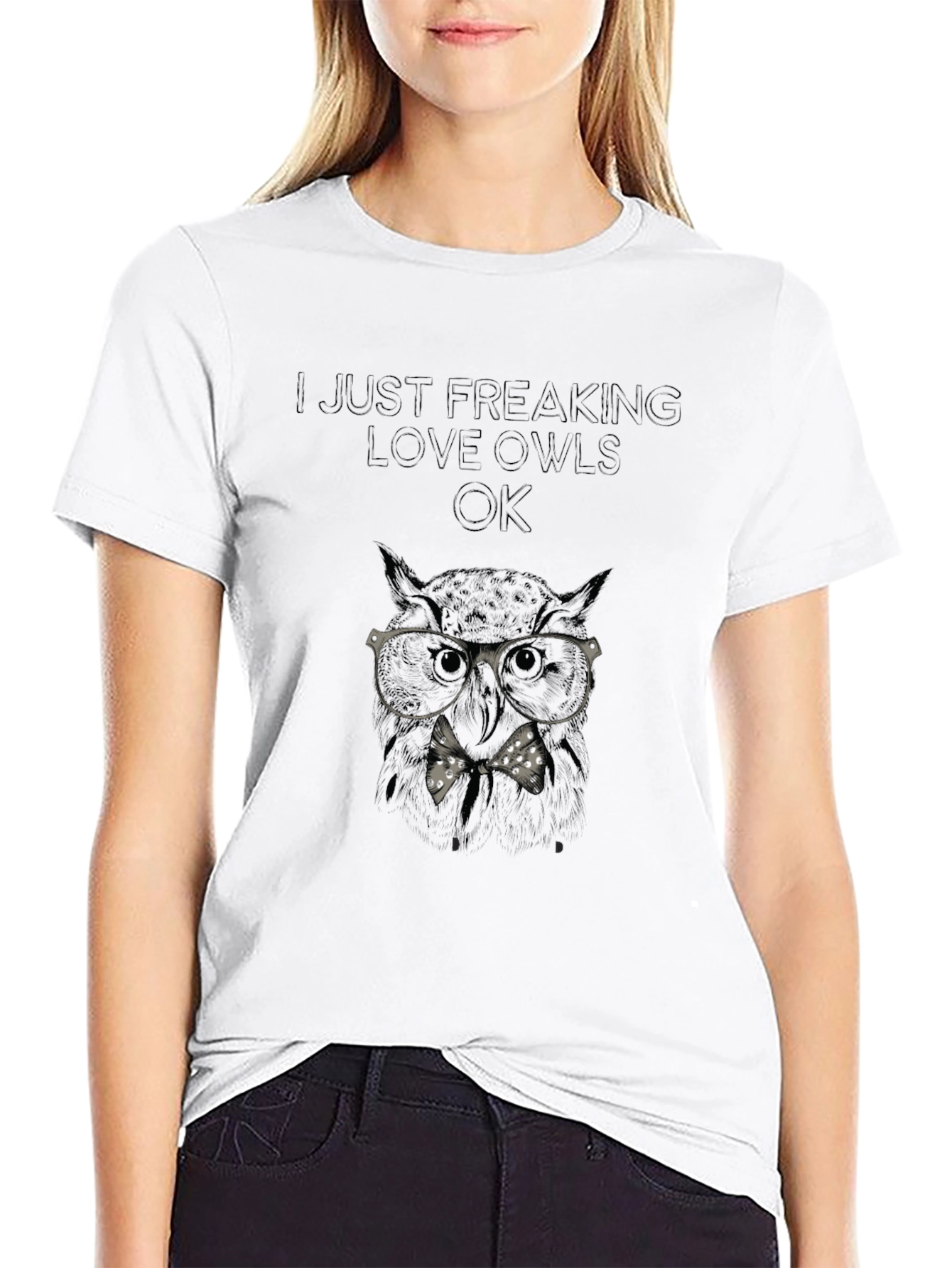 Black Owl Lover Graphic T-Shirt - Unique Design view 9